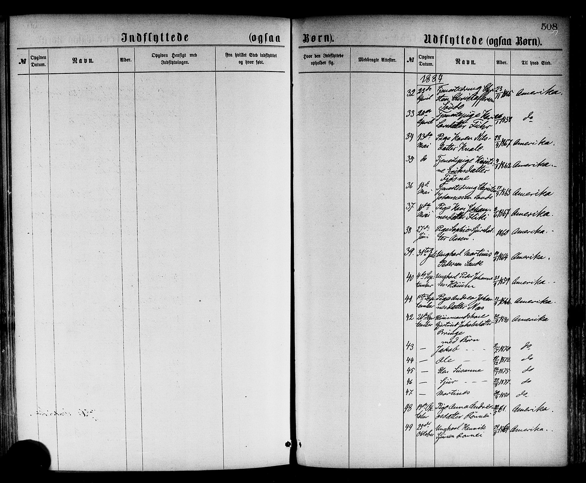 Luster sokneprestembete, SAB/A-81101/H/Haa/Haaa/L0010: Parish register (official) no. A 10, 1871-1886, p. 508