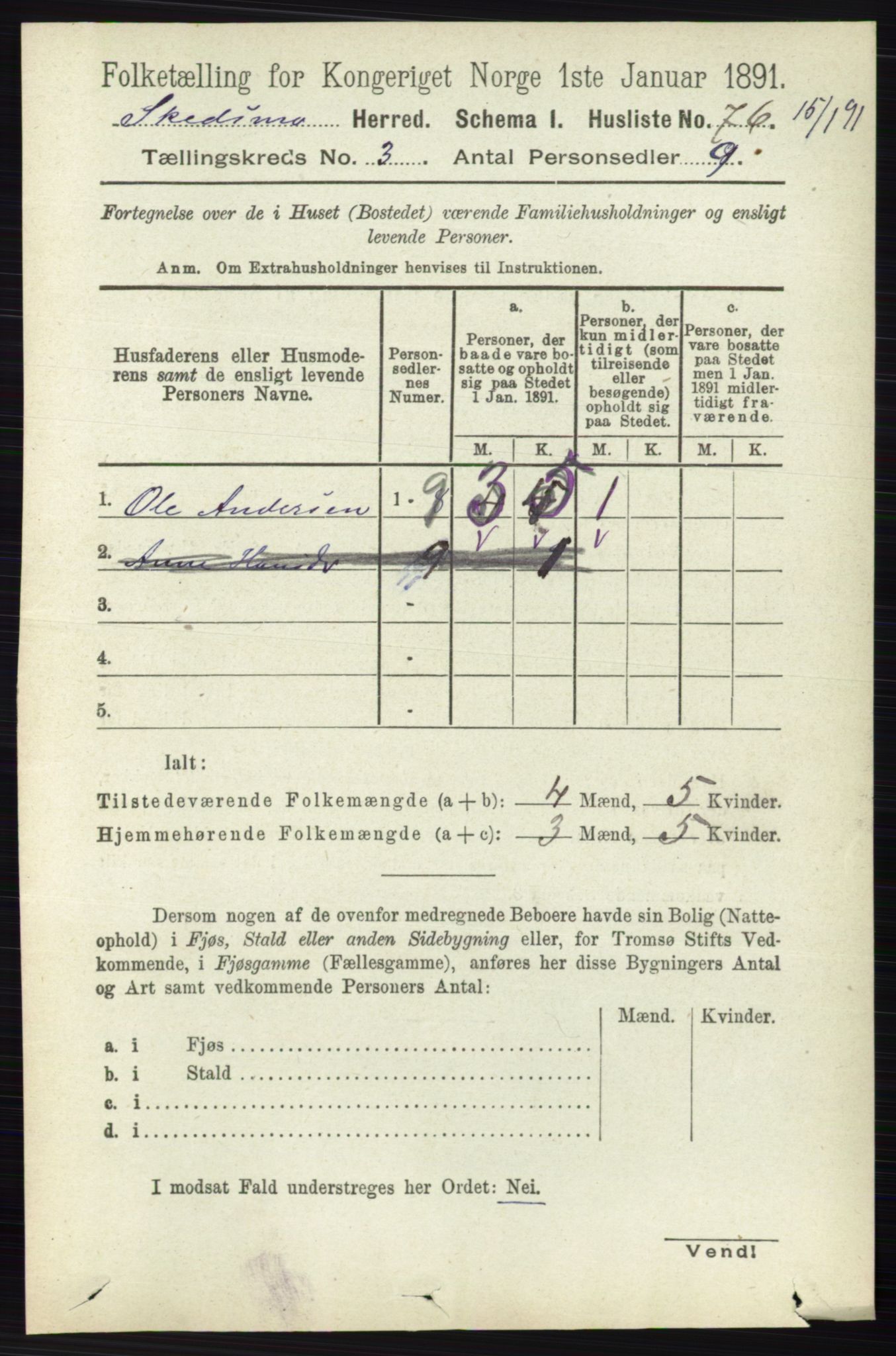 RA, 1891 census for 0231 Skedsmo, 1891, p. 1294