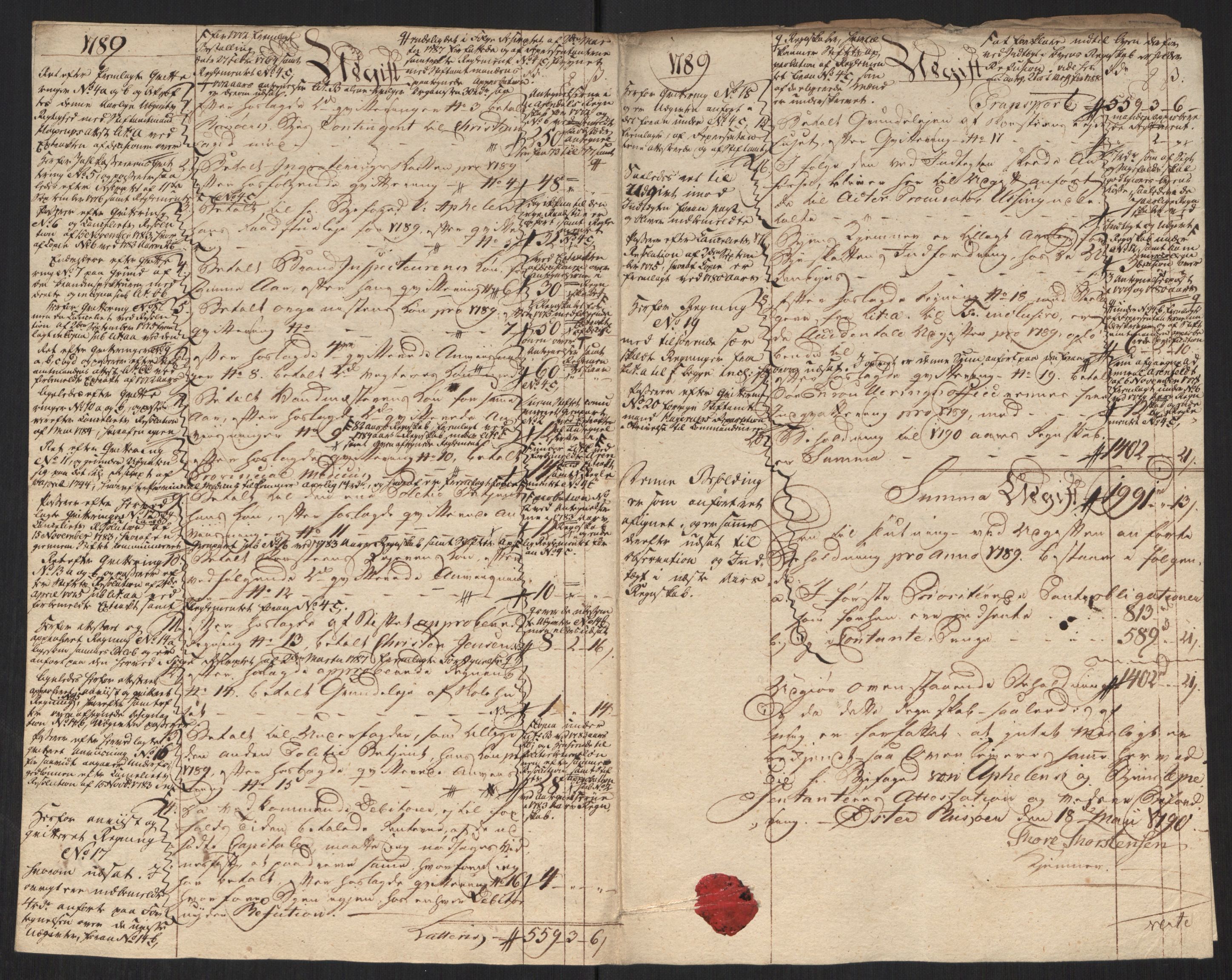 Danske Kanselli 1800-1814, AV/RA-EA-3024/K/Kk/Kka/Kkac/L0233: Kjøpstadregnskap Øster Risør, 1772-1790, p. 464