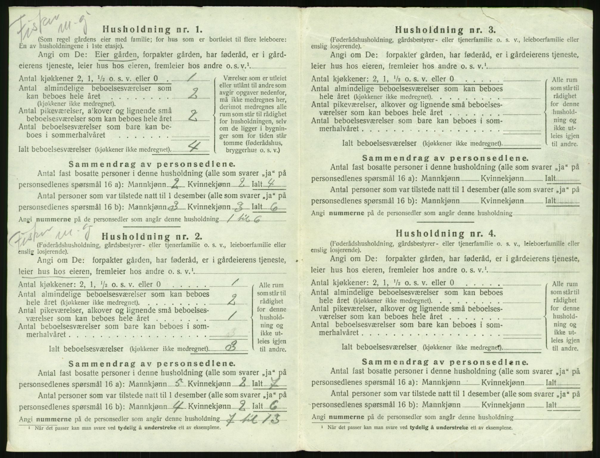 SAT, 1920 census for Borgund, 1920, p. 2015