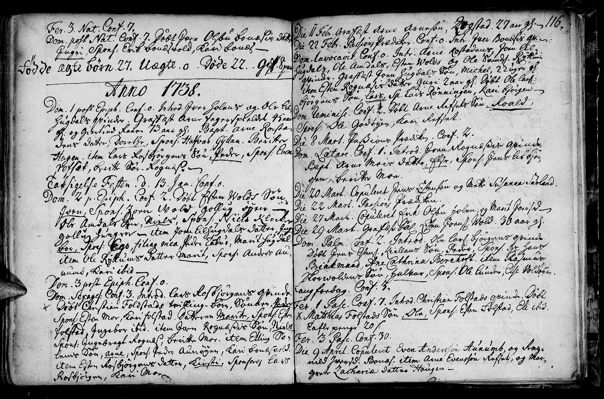 Ministerialprotokoller, klokkerbøker og fødselsregistre - Sør-Trøndelag, SAT/A-1456/687/L0990: Parish register (official) no. 687A01, 1690-1746, p. 116