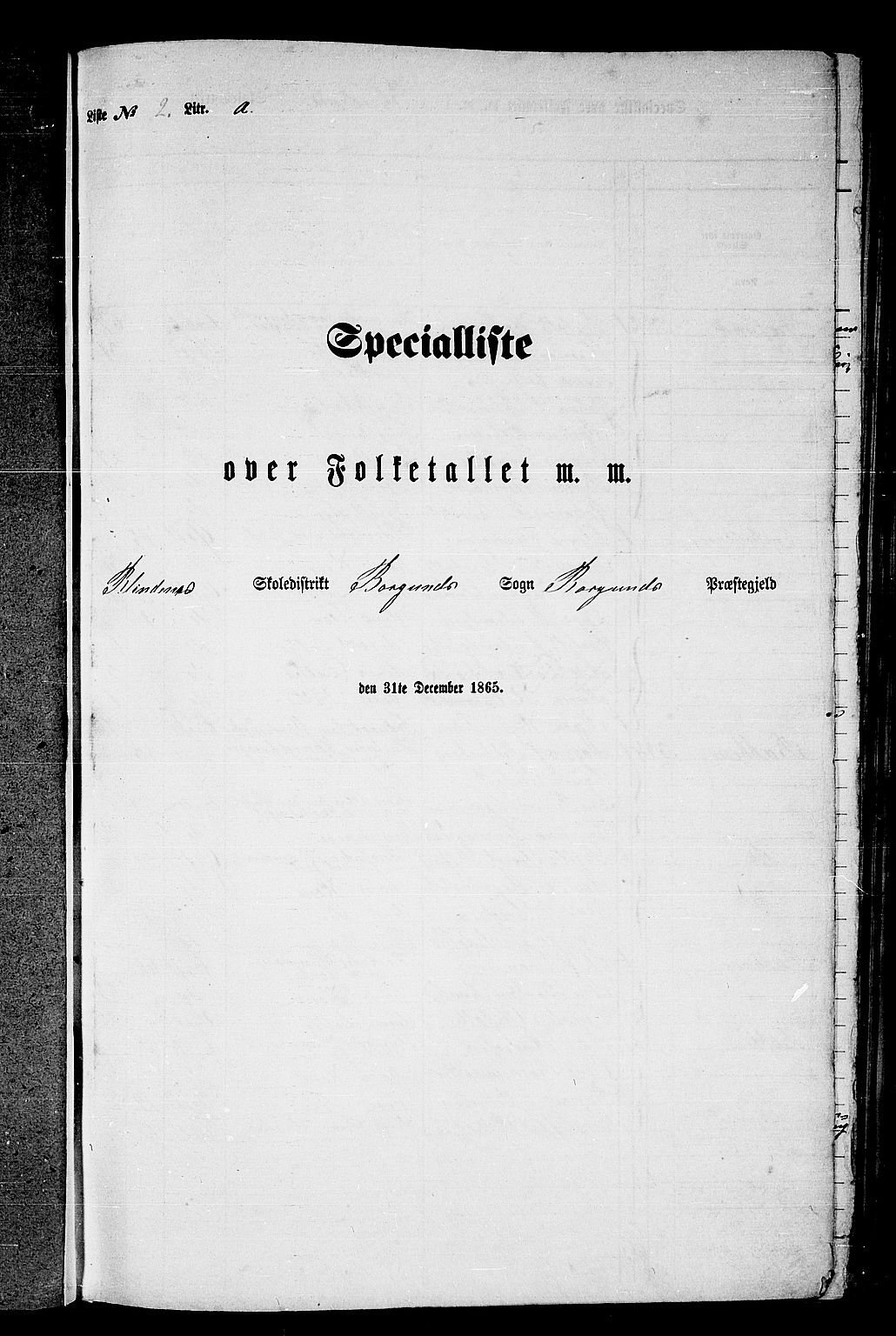 RA, 1865 census for Borgund, 1865, p. 27