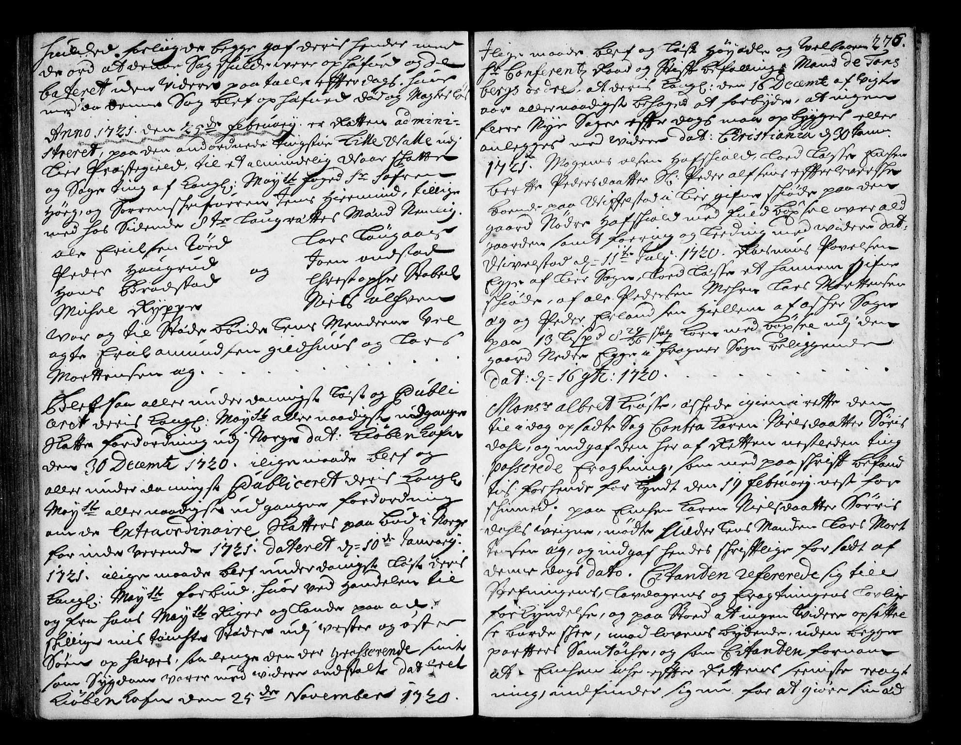 Lier, Røyken og Hurum sorenskriveri, AV/SAKO-A-89/F/Fa/L0044: Tingbok, 1716-1721, p. 276