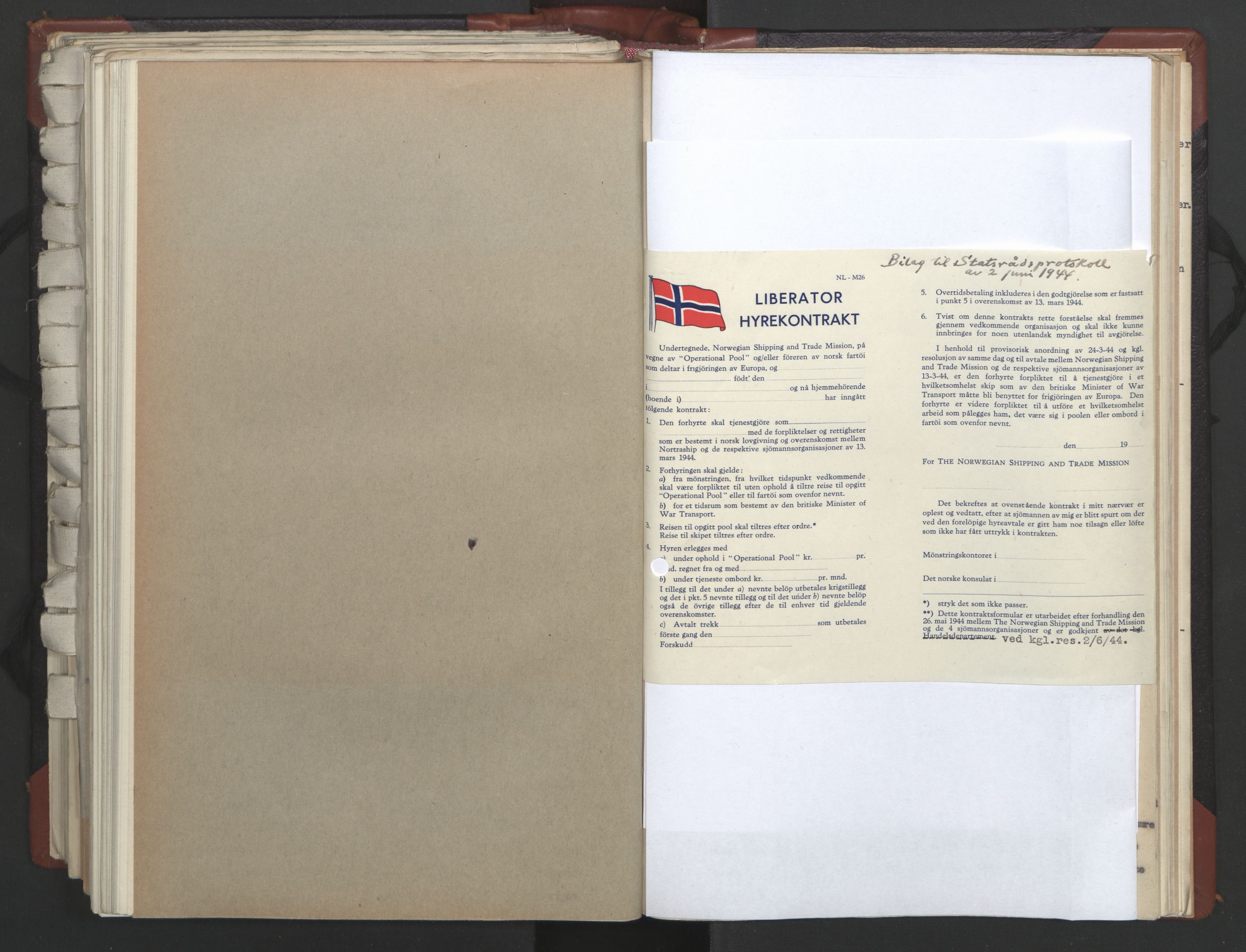 Statsrådssekretariatet, AV/RA-S-1001/A/Ac/L0124: Kgl. res. 14/1-30/6, 1944, p. 412