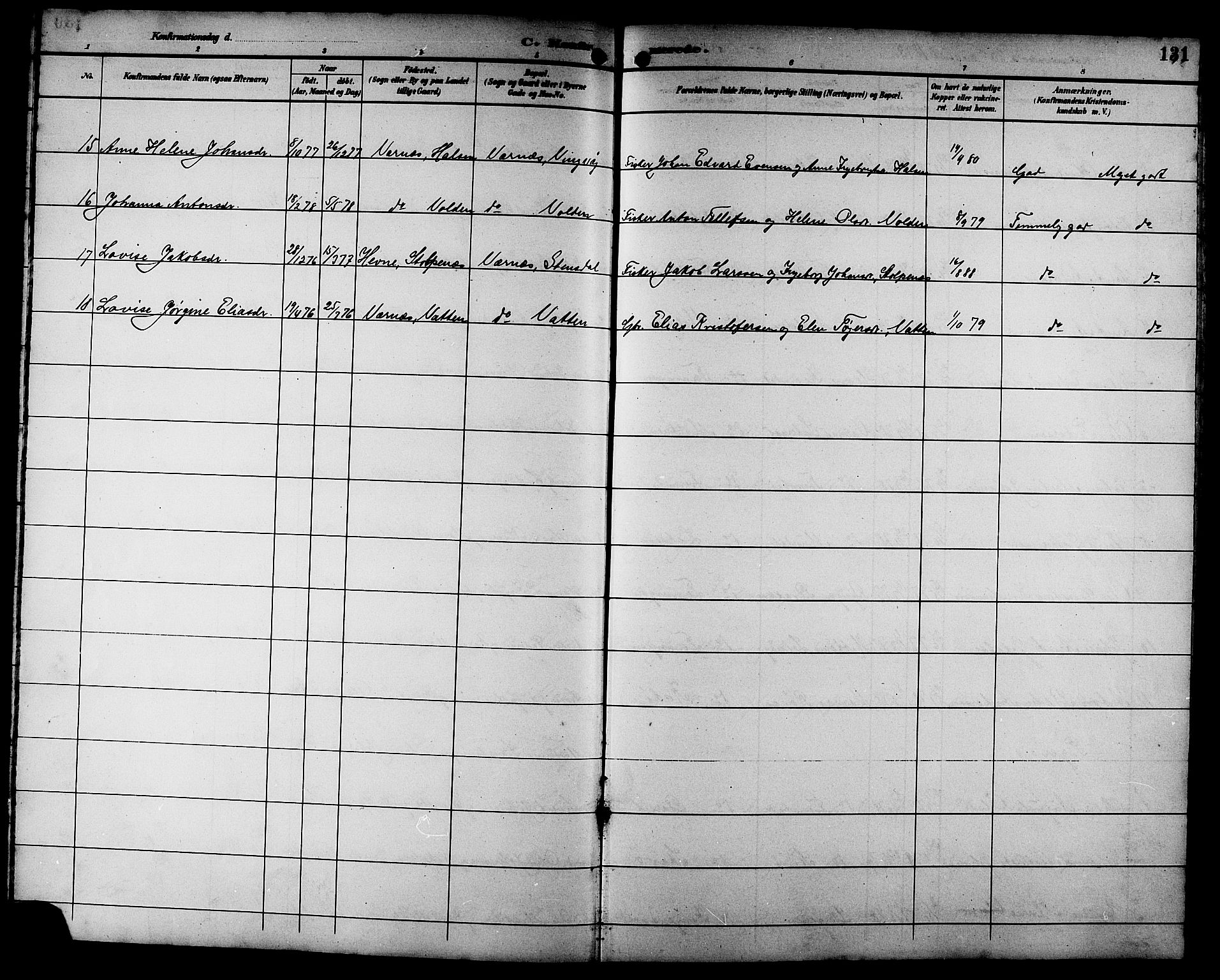 Ministerialprotokoller, klokkerbøker og fødselsregistre - Sør-Trøndelag, AV/SAT-A-1456/662/L0757: Parish register (copy) no. 662C02, 1892-1918, p. 131