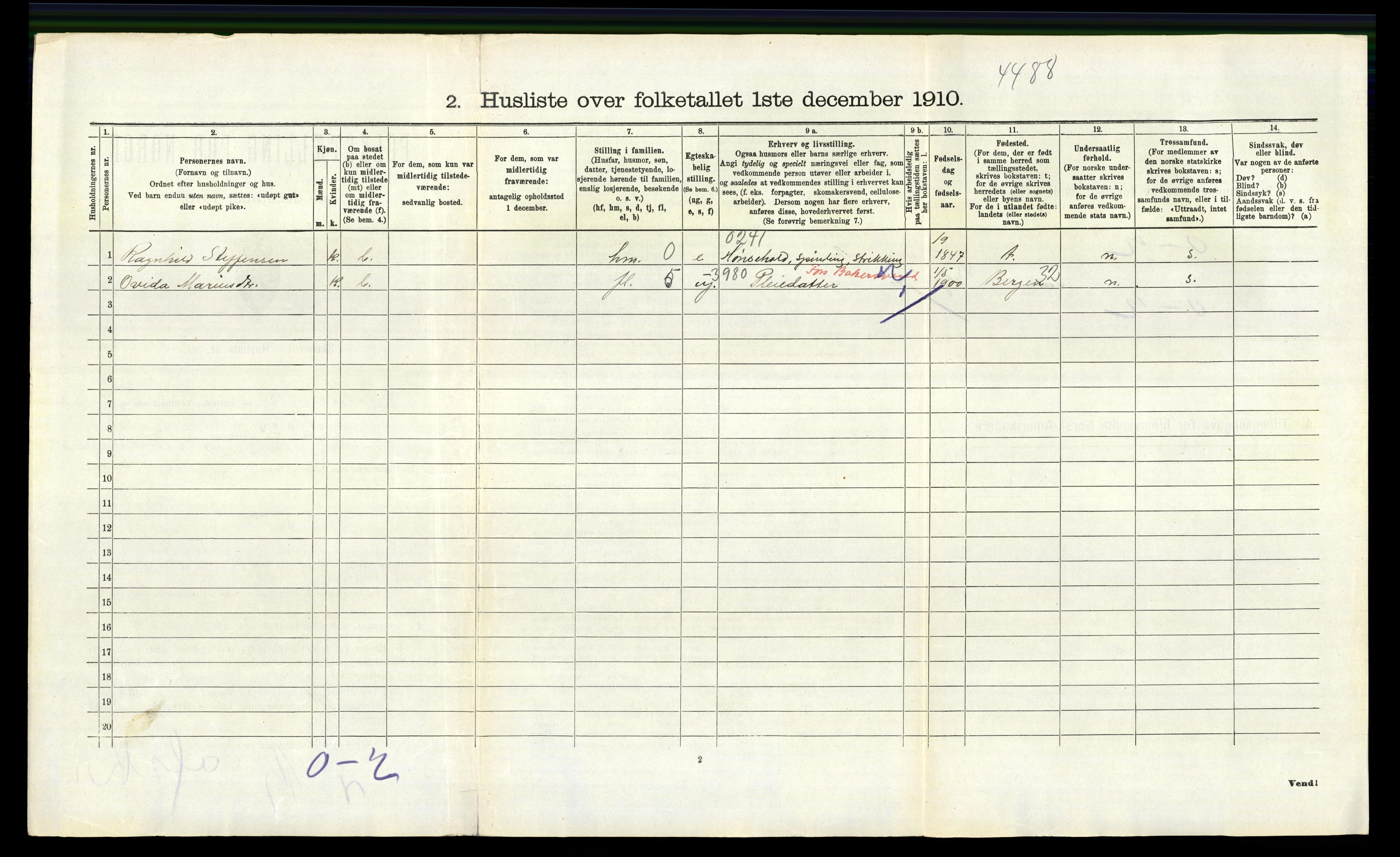 RA, 1910 census for Manger, 1910, p. 1010