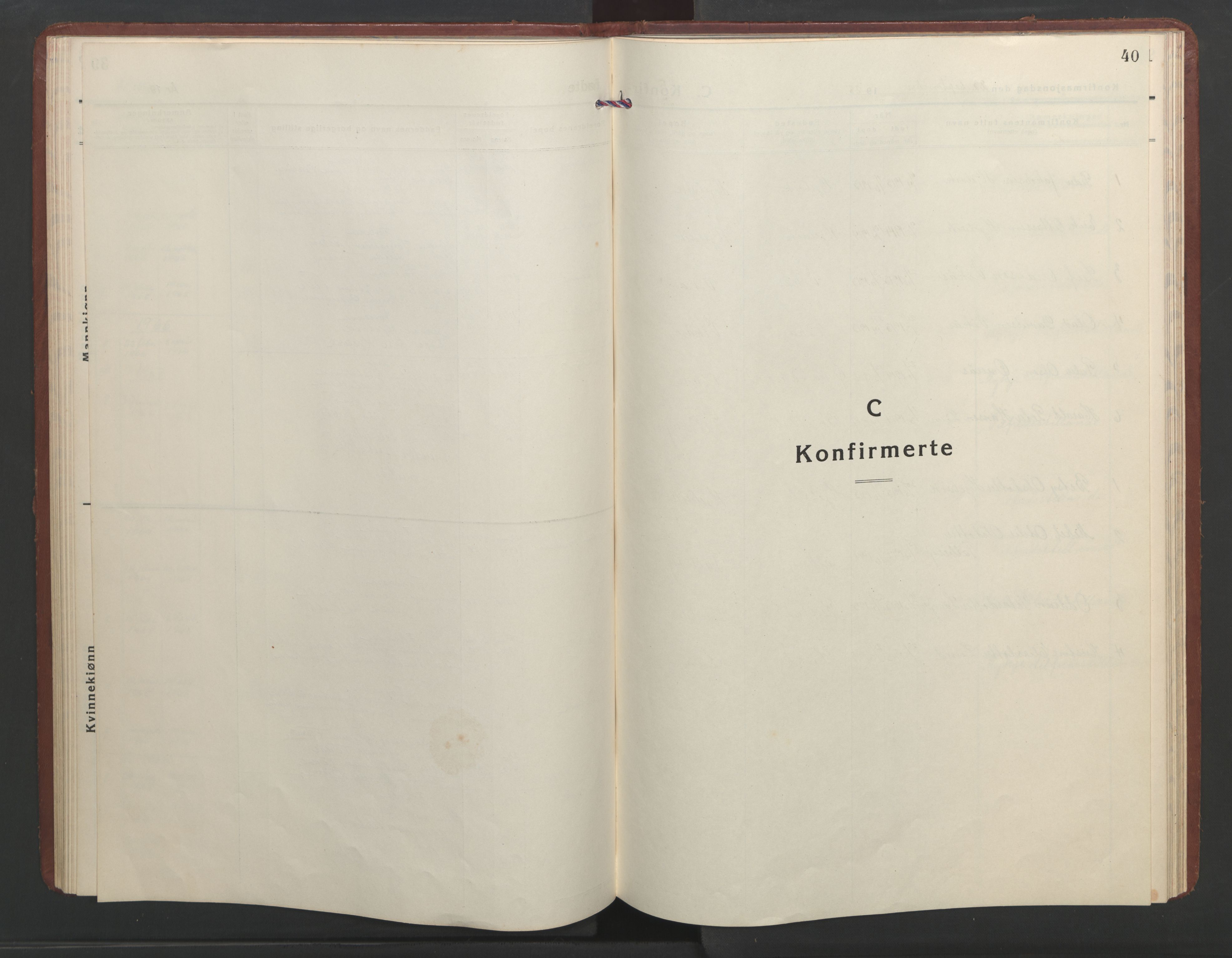 Ministerialprotokoller, klokkerbøker og fødselsregistre - Møre og Romsdal, SAT/A-1454/550/L0619: Parish register (copy) no. 550C02, 1928-1967, p. 40
