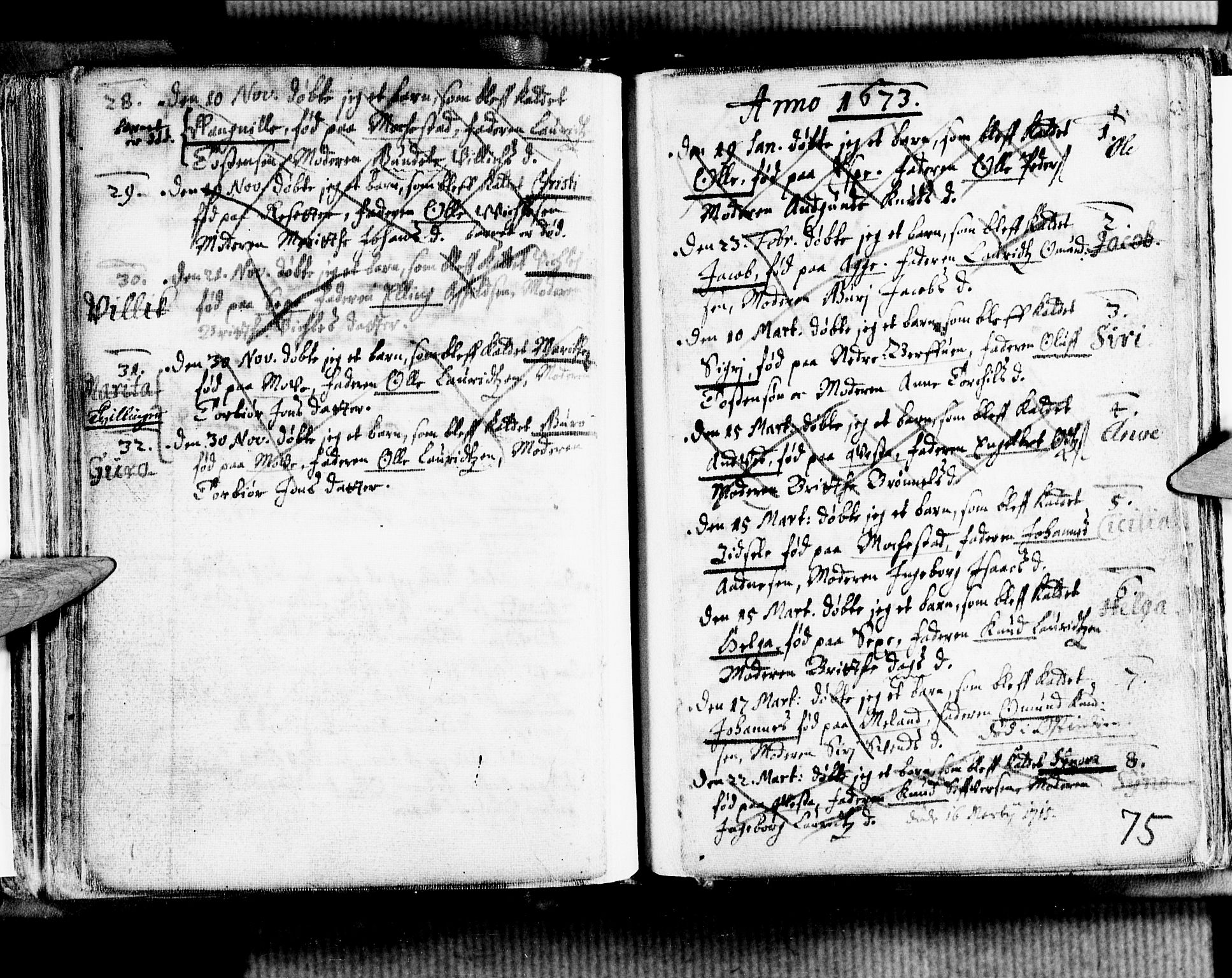 Ullensvang sokneprestembete, SAB/A-78701/H/Haa: Parish register (official) no. A 1 /1, 1669-1718, p. 75