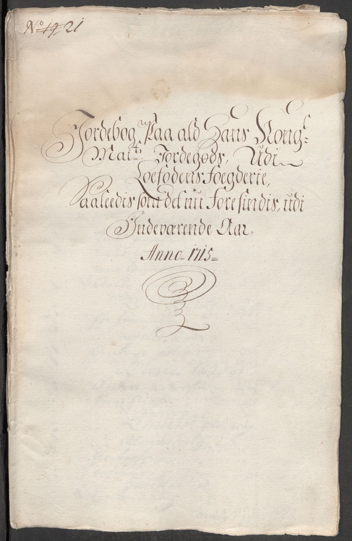 Rentekammeret inntil 1814, Reviderte regnskaper, Fogderegnskap, RA/EA-4092/R67/L4681: Fogderegnskap Vesterålen, Andenes og Lofoten, 1715, p. 137