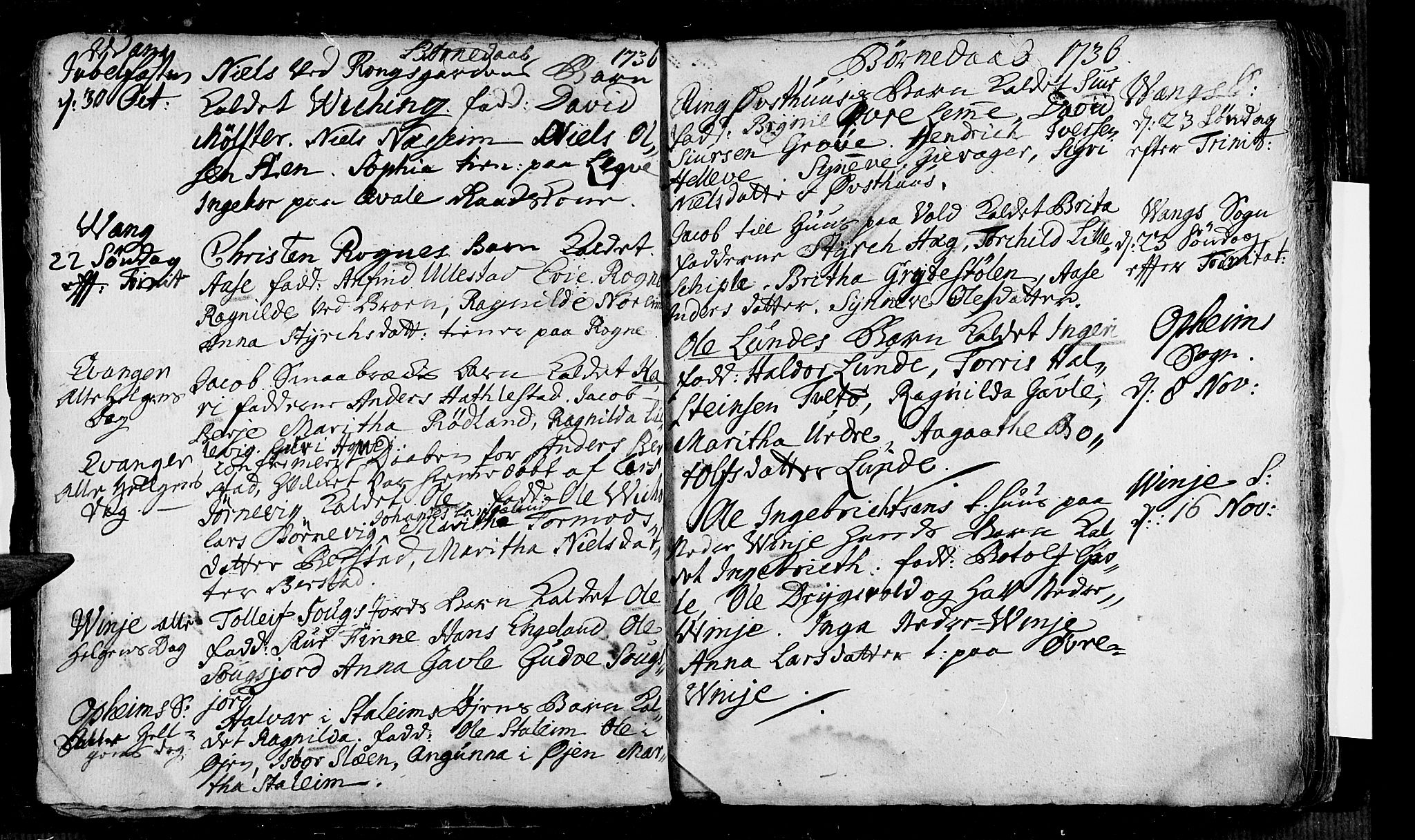 Voss sokneprestembete, AV/SAB-A-79001/H/Haa: Parish register (official) no. A 5, 1736-1743, p. 19