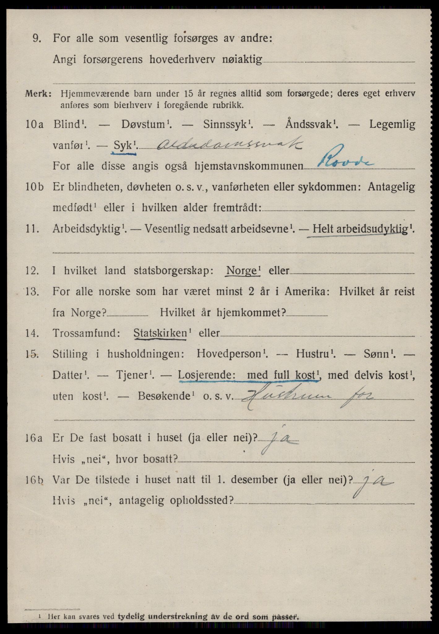 SAT, 1920 census for Rovde, 1920, p. 578