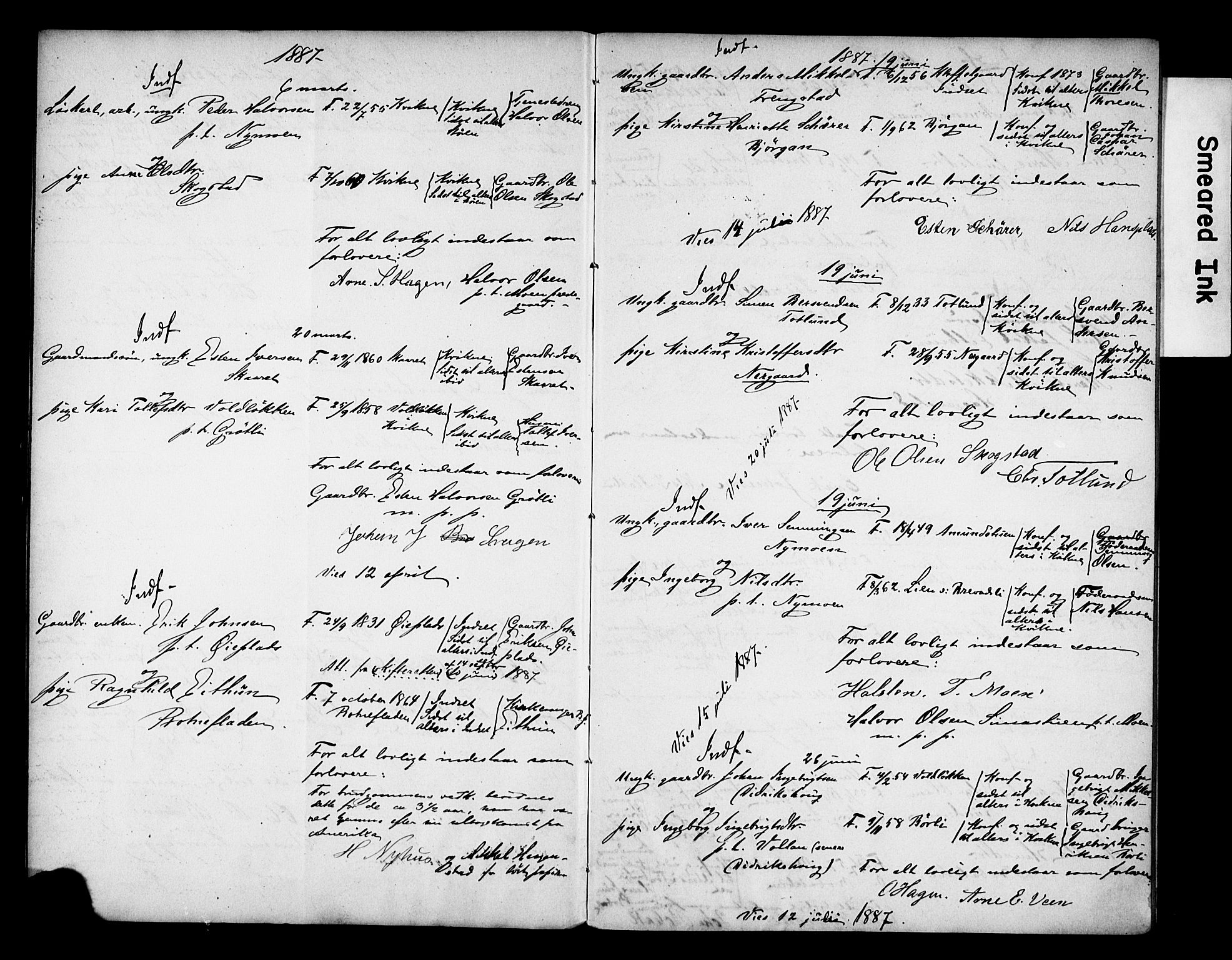 Kvikne prestekontor, AV/SAH-PREST-064/I/Ie/0001: Banns register no. 8, 1885-1919