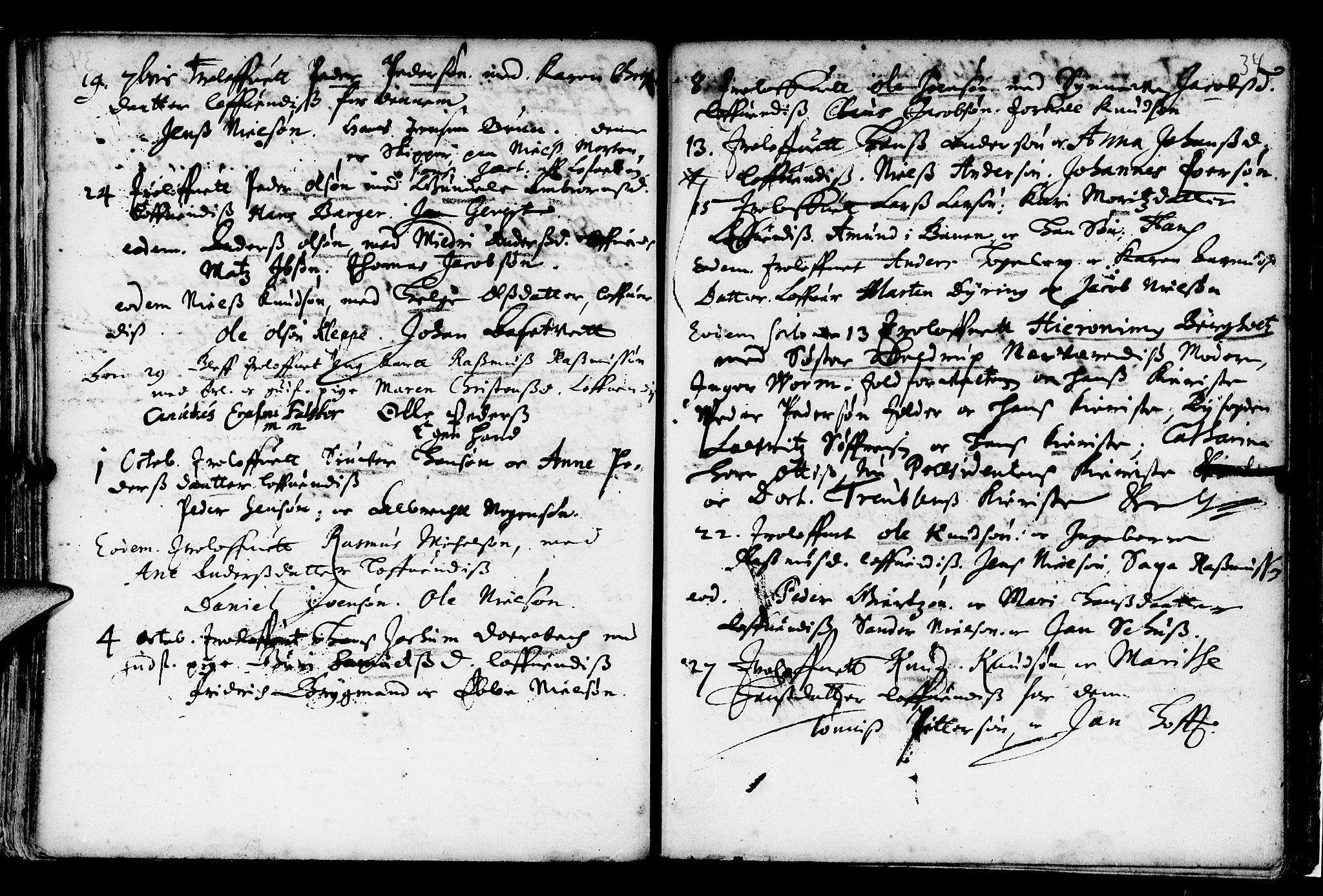 Domkirken sokneprestembete, AV/SAB-A-74801/H/Haa/L0006: Parish register (official) no. A 6, 1663-1683, p. 34