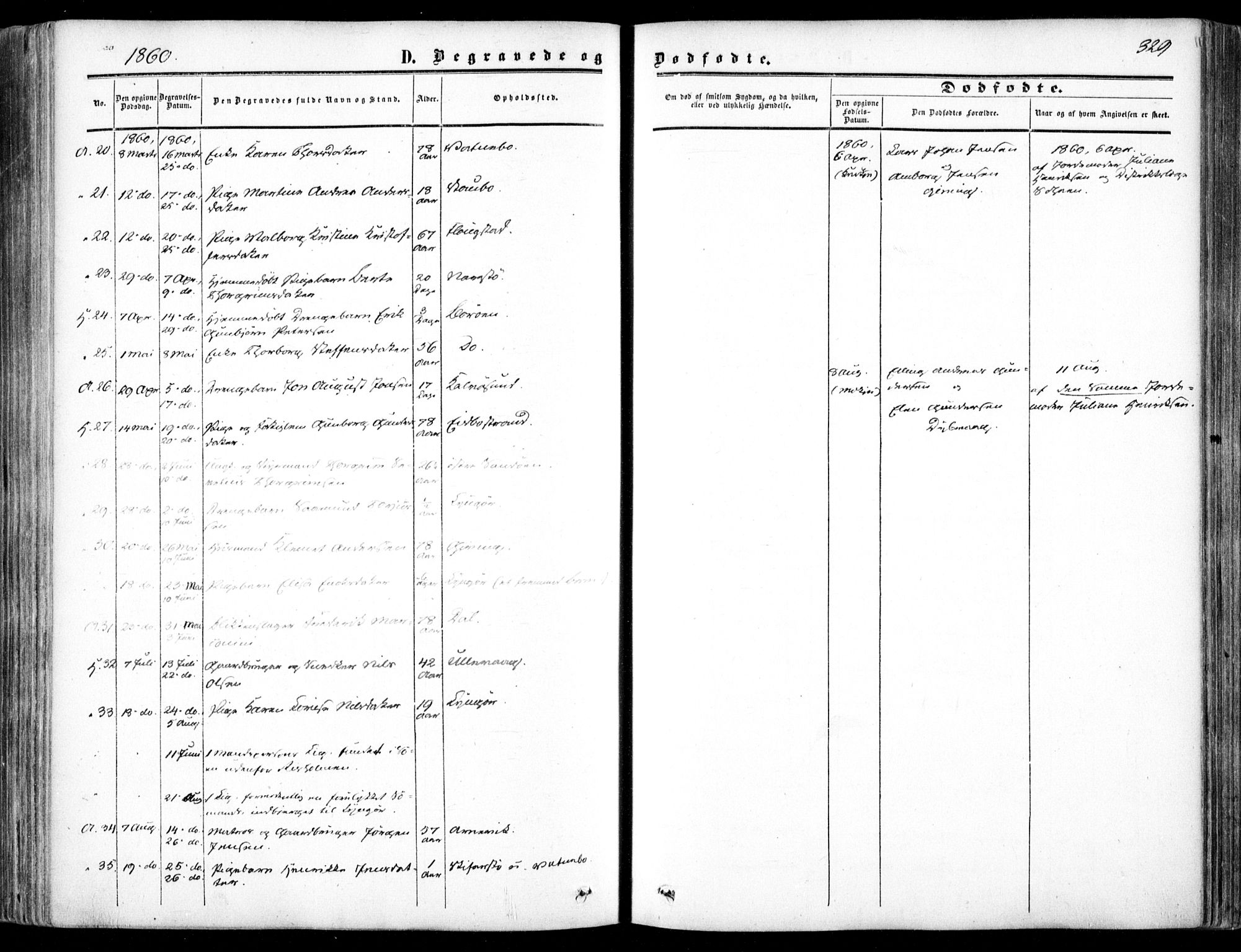 Dypvåg sokneprestkontor, AV/SAK-1111-0007/F/Fa/Faa/L0006: Parish register (official) no. A 6, 1855-1872, p. 329