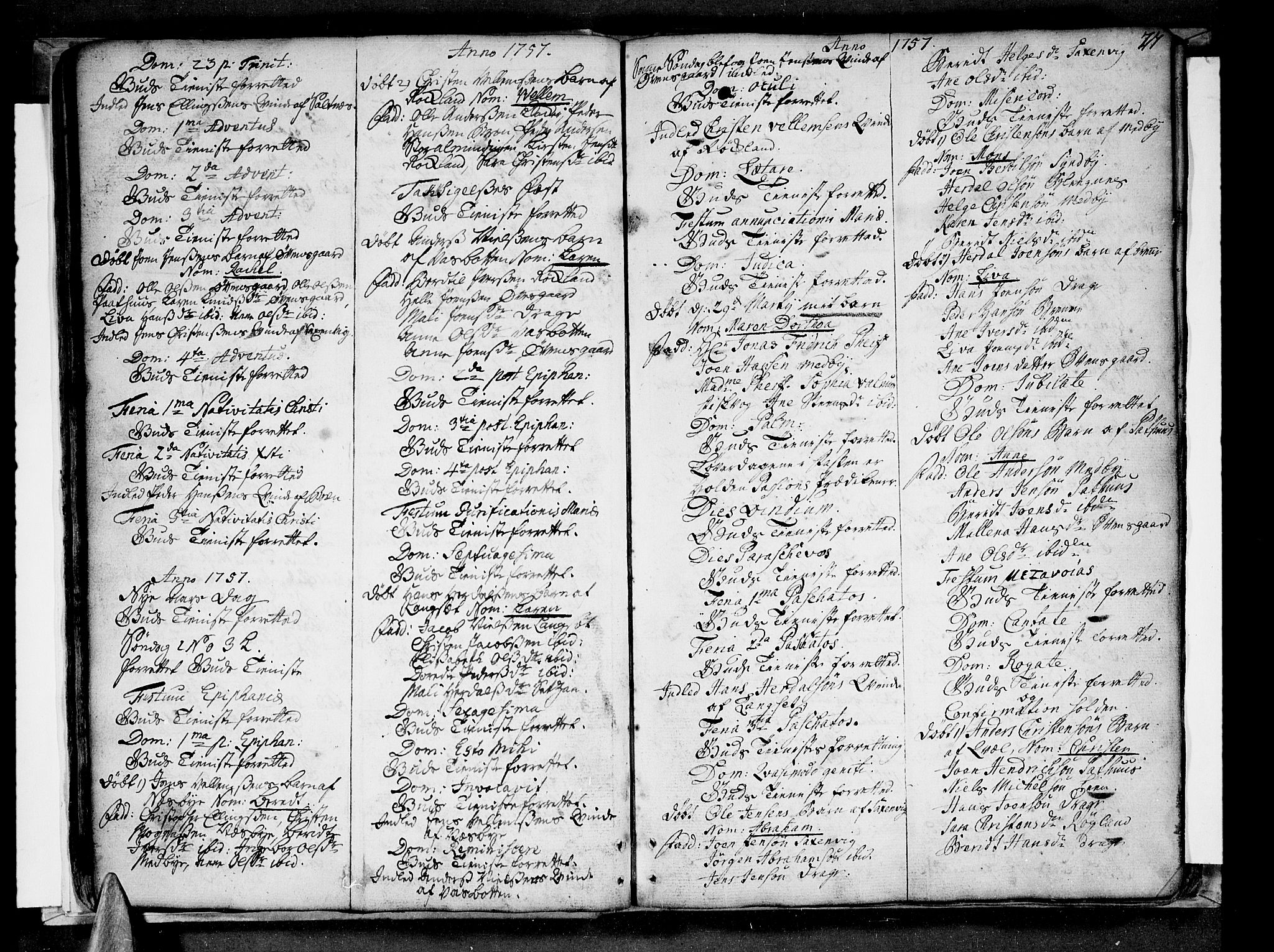 Ministerialprotokoller, klokkerbøker og fødselsregistre - Nordland, SAT/A-1459/847/L0663: Parish register (official) no. 847A03, 1749-1770, p. 27
