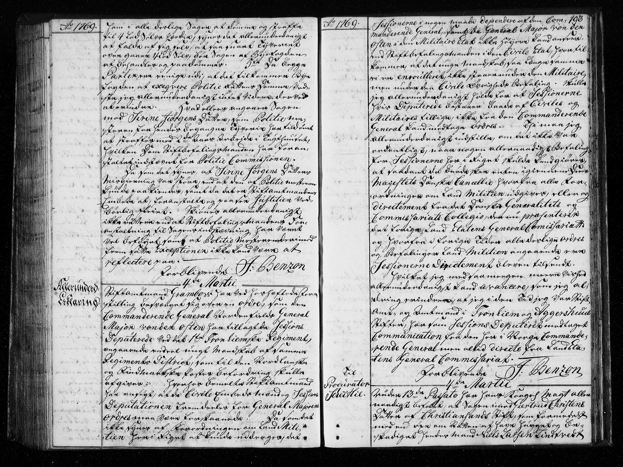 Stattholderembetet 1572-1771, AV/RA-EA-2870/Bf/L0007: Stattholderprotokoll (allmenn kopibok), 1768-1769, p. 192b-193a