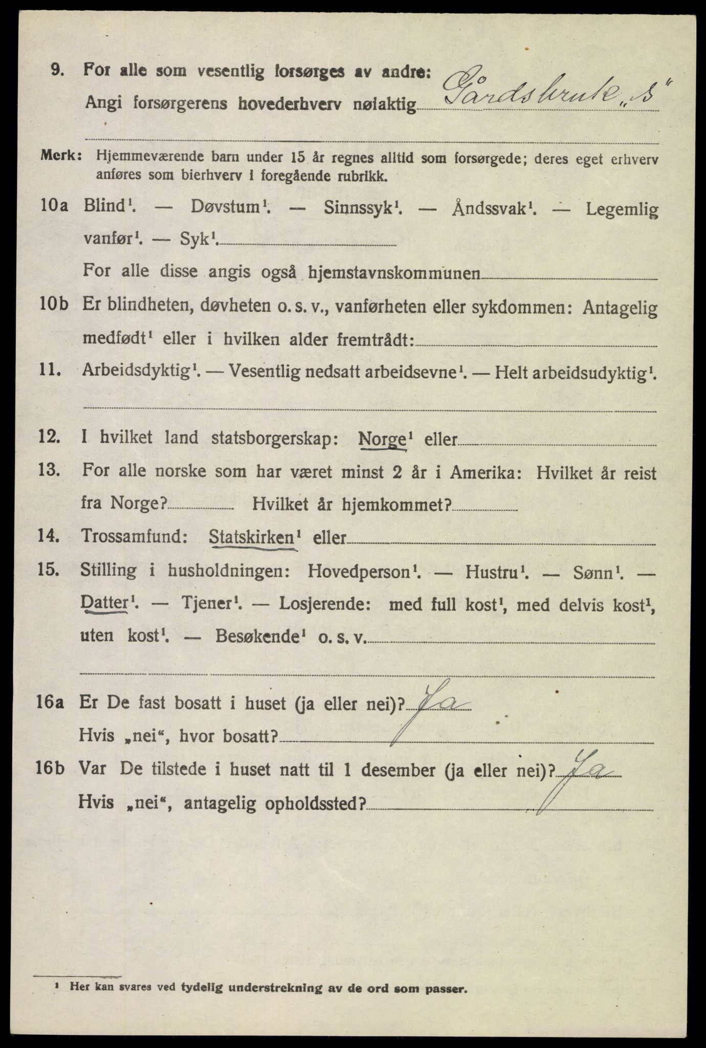 SAH, 1920 census for Øyer, 1920, p. 4464