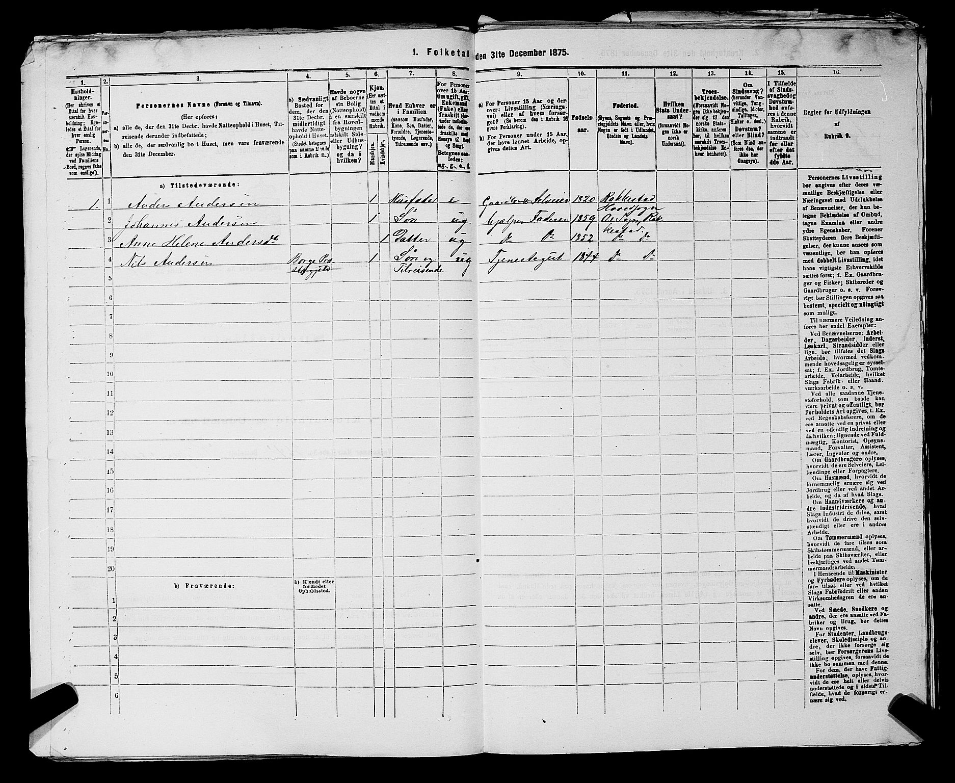 RA, 1875 census for 0128P Rakkestad, 1875, p. 2173