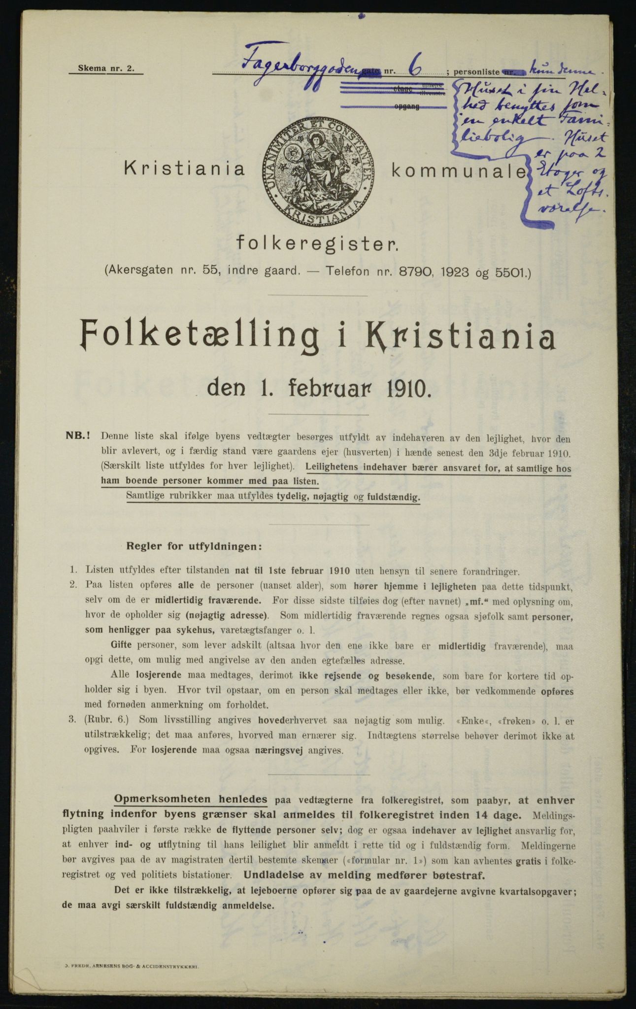 OBA, Municipal Census 1910 for Kristiania, 1910, p. 21560