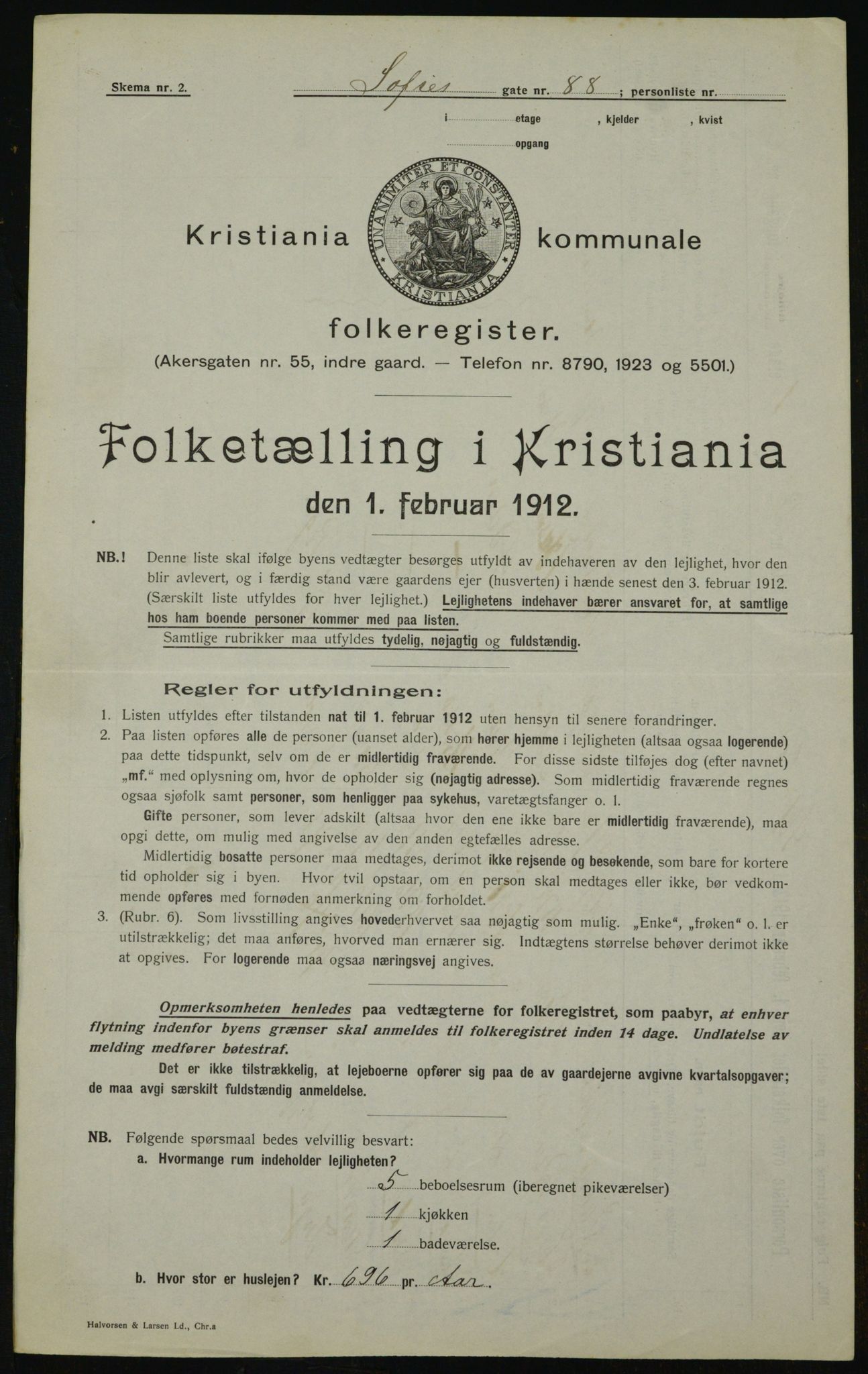 OBA, Municipal Census 1912 for Kristiania, 1912, p. 99641