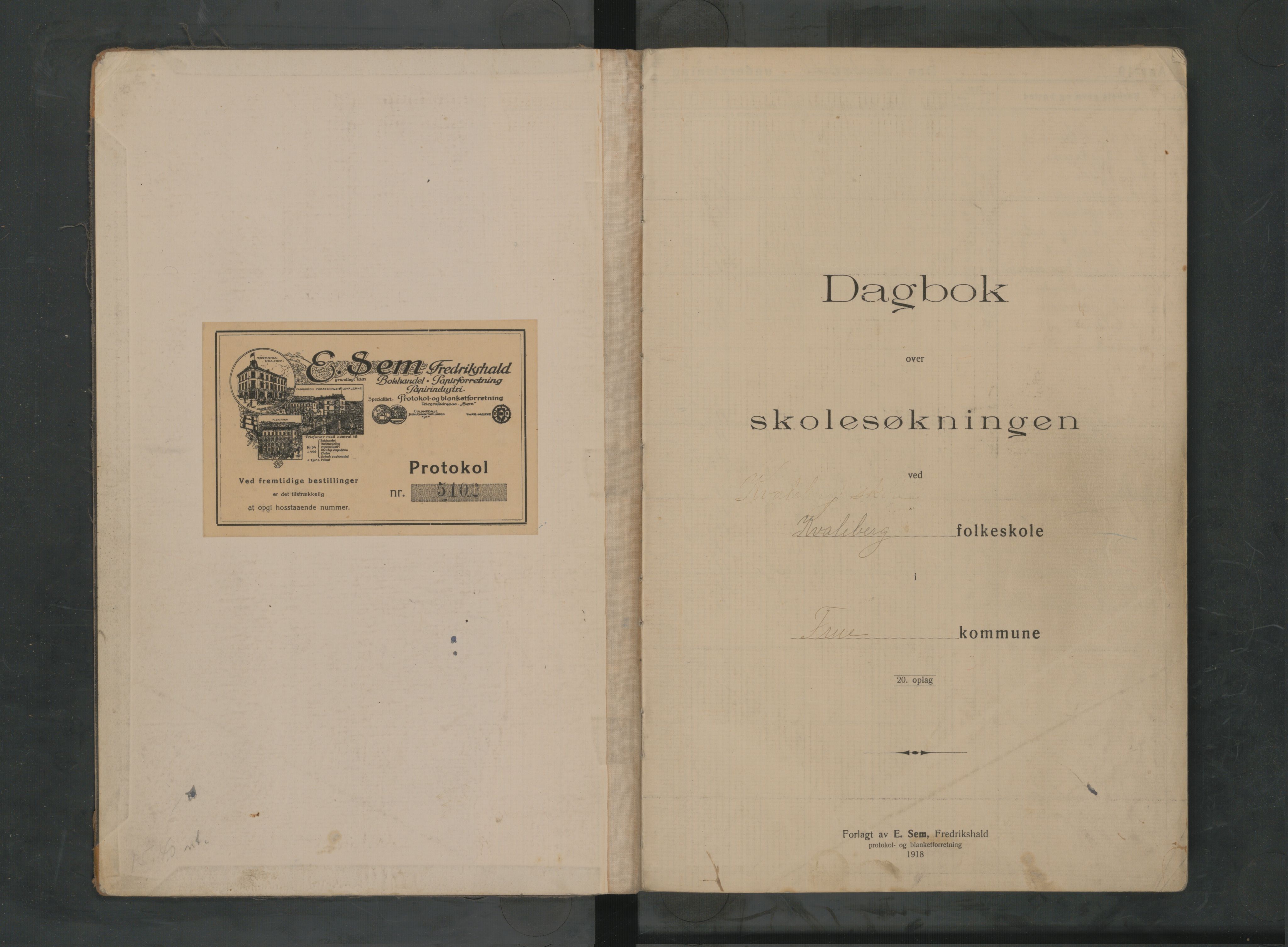 Hetland kommune. Kvaleberg skole, BYST/A-0145/G/Ga/L0013: Klassedagbok, 1919-1953