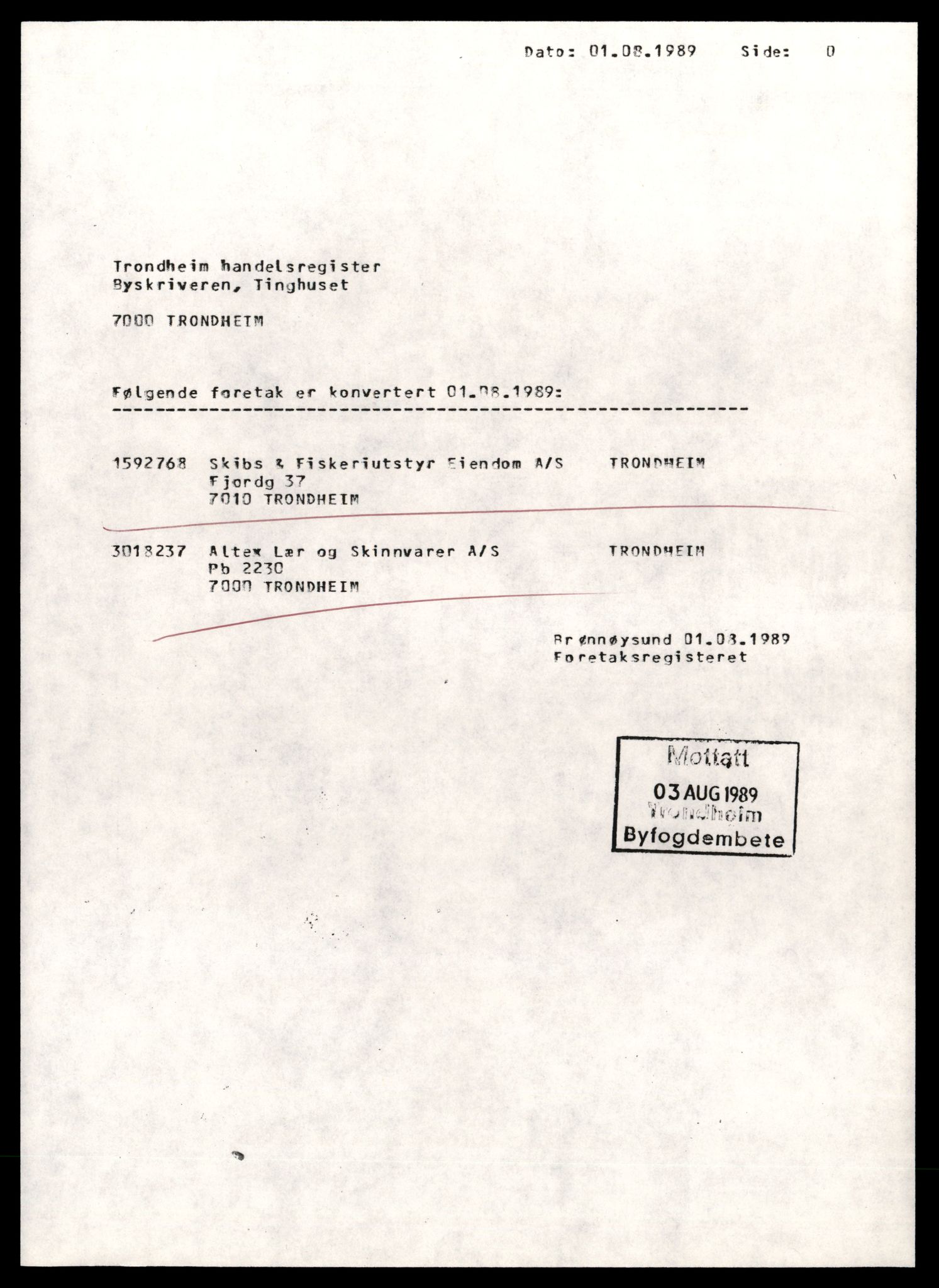 Trondheim byfogd, AV/SAT-A-0003/2/J/Jd/Jdd/L0049: Aksjeselskap, Ski-Smi, 1944-1990, p. 25