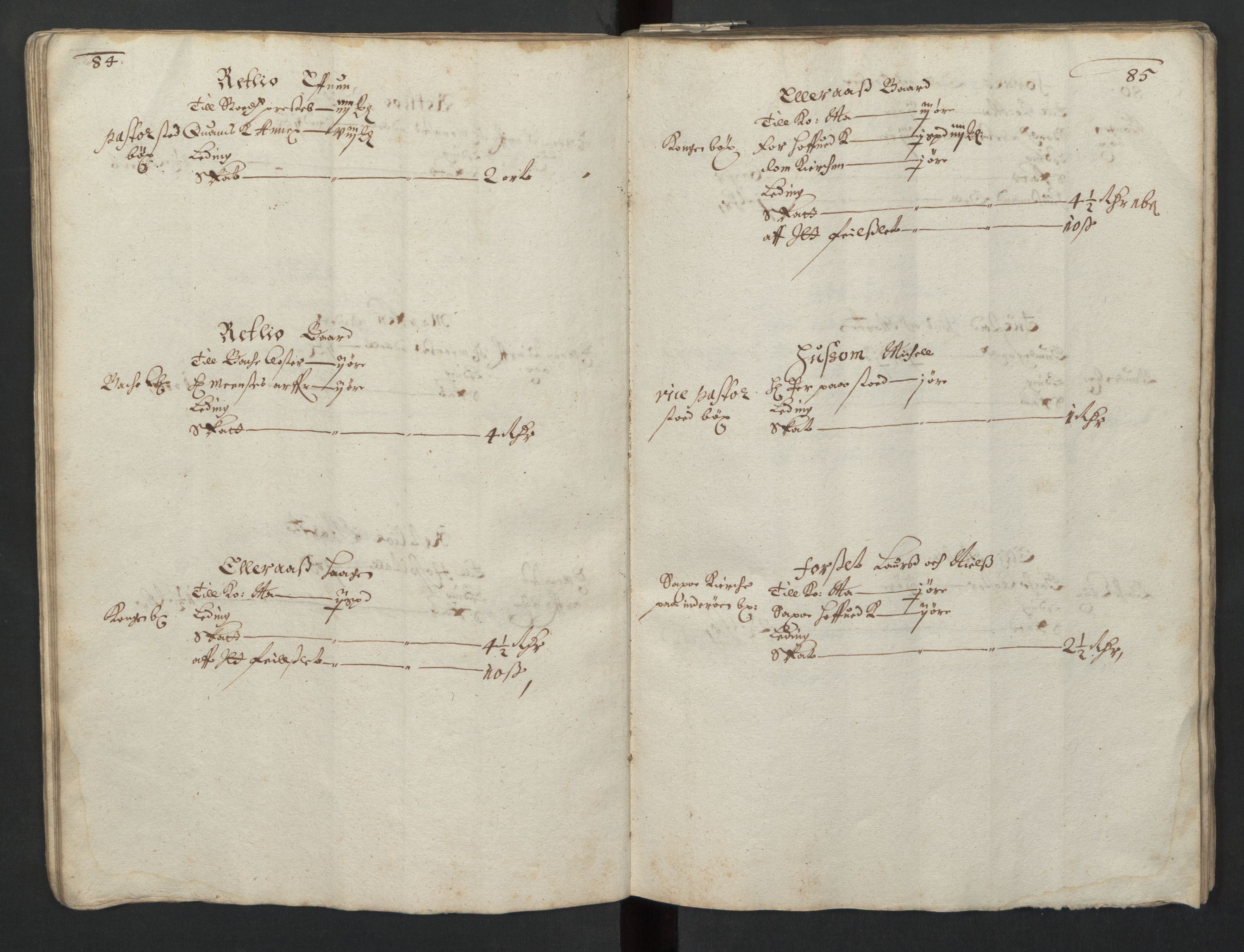 Rentekammeret inntil 1814, Realistisk ordnet avdeling, AV/RA-EA-4070/L/L0029/0001: Trondheim lagdømme: / Alminnelig jordebok og skattemanntall - Inderøy, 1661, p. 84-85