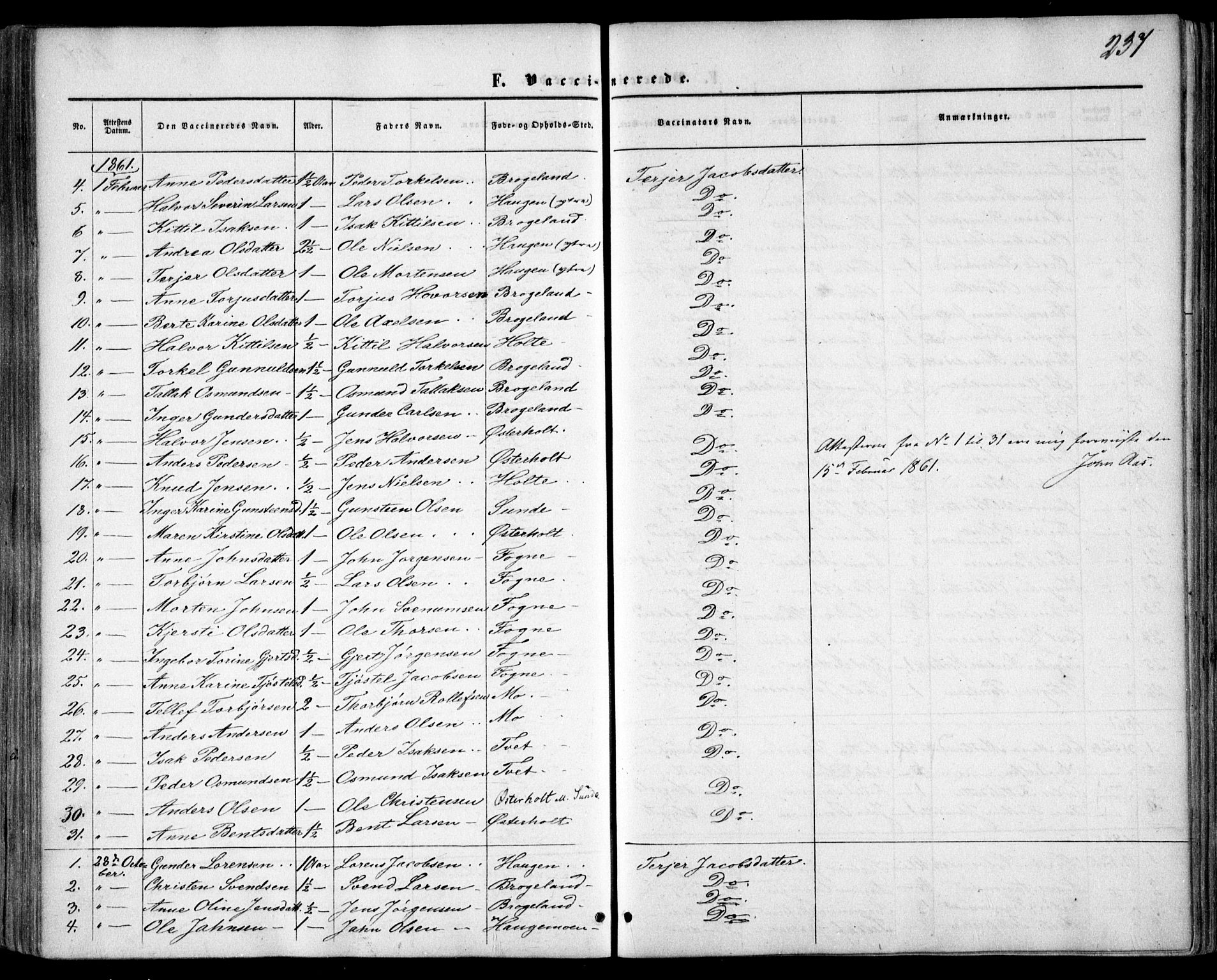 Gjerstad sokneprestkontor, SAK/1111-0014/F/Fa/Faa/L0007: Parish register (official) no. A 7, 1858-1875, p. 237