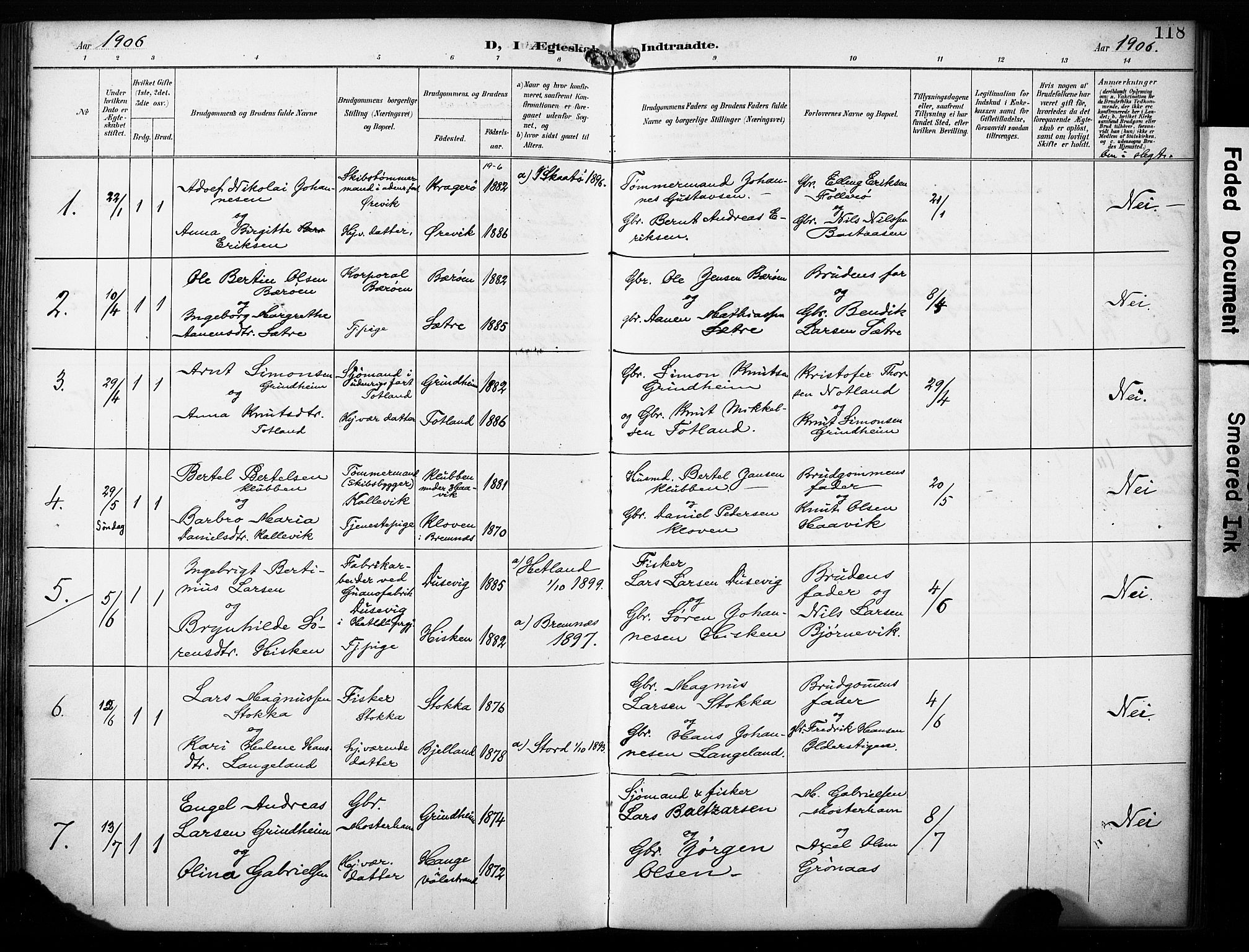 Finnås sokneprestembete, SAB/A-99925/H/Ha/Haa/Haab/L0002: Parish register (official) no. B 2, 1895-1906, p. 118