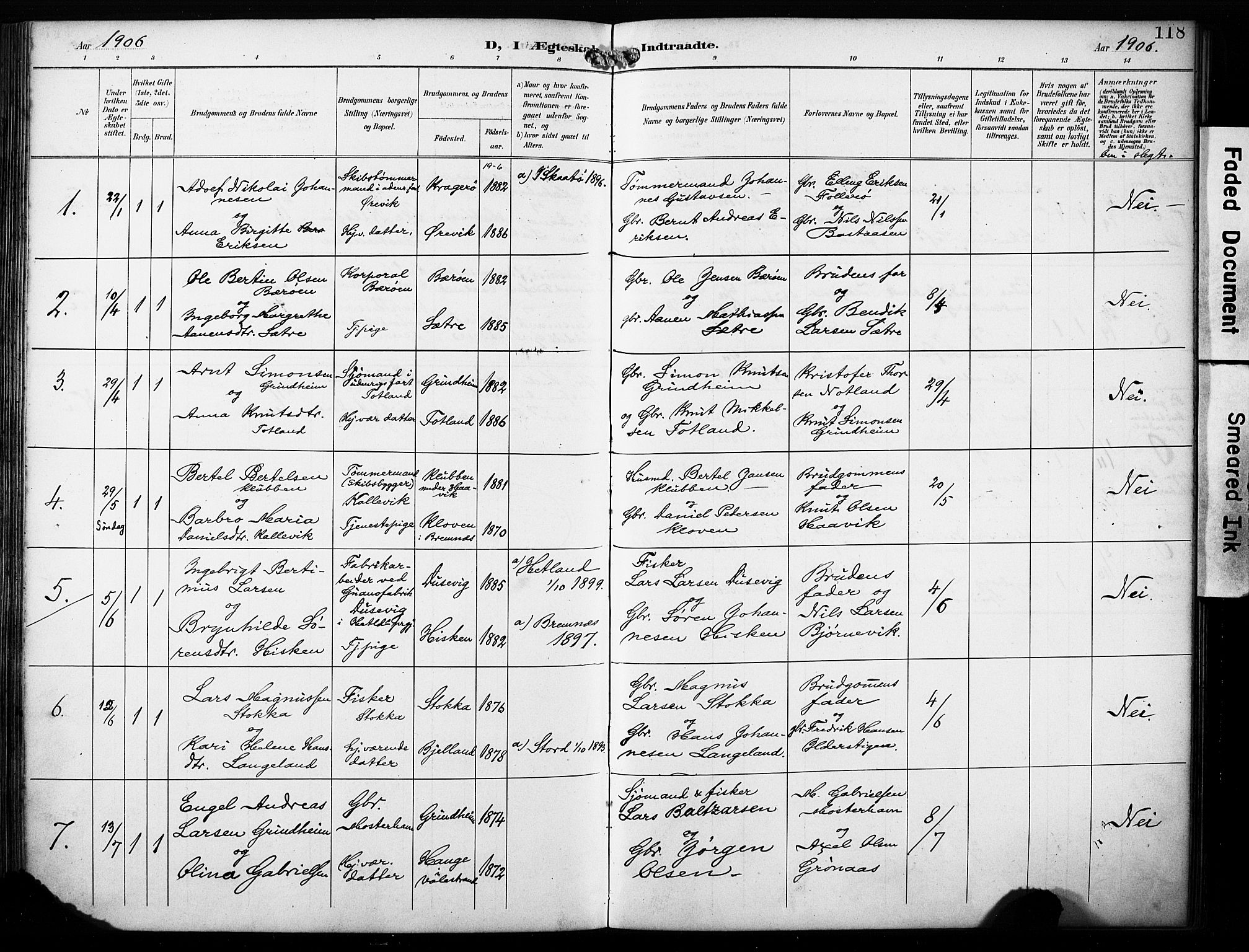 Finnås sokneprestembete, AV/SAB-A-99925/H/Ha/Haa/Haab/L0002: Parish register (official) no. B 2, 1895-1906, p. 118
