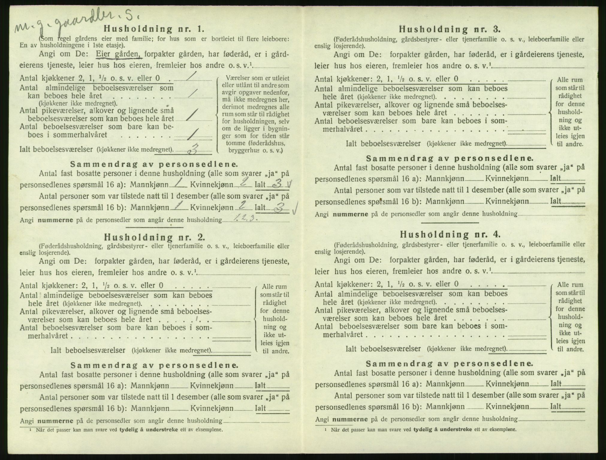 SAT, 1920 census for Skodje, 1920, p. 460