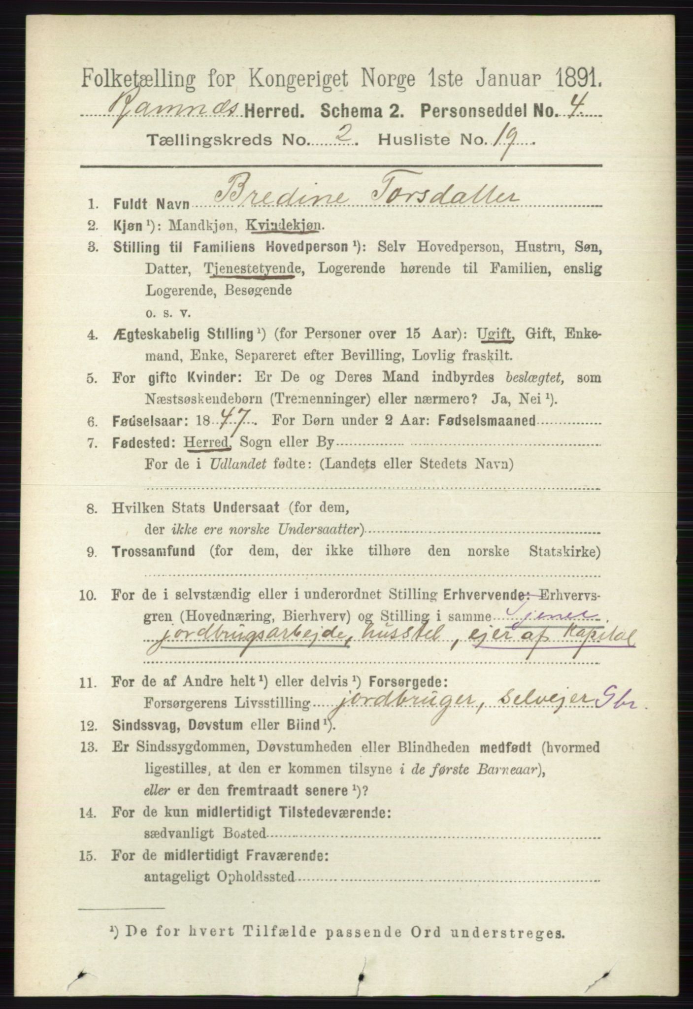 RA, 1891 census for 0718 Ramnes, 1891, p. 682