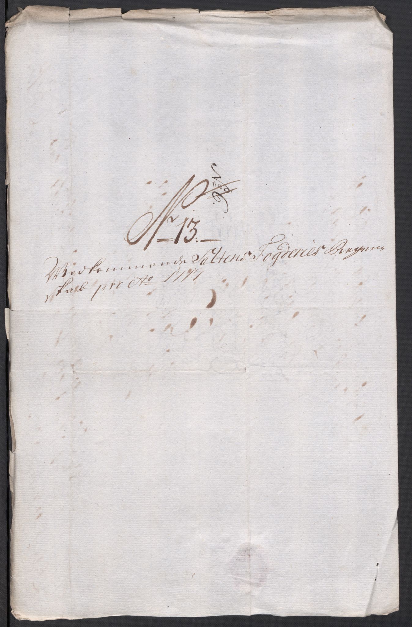Rentekammeret inntil 1814, Reviderte regnskaper, Fogderegnskap, RA/EA-4092/R66/L4587: Fogderegnskap Salten, 1717, p. 119