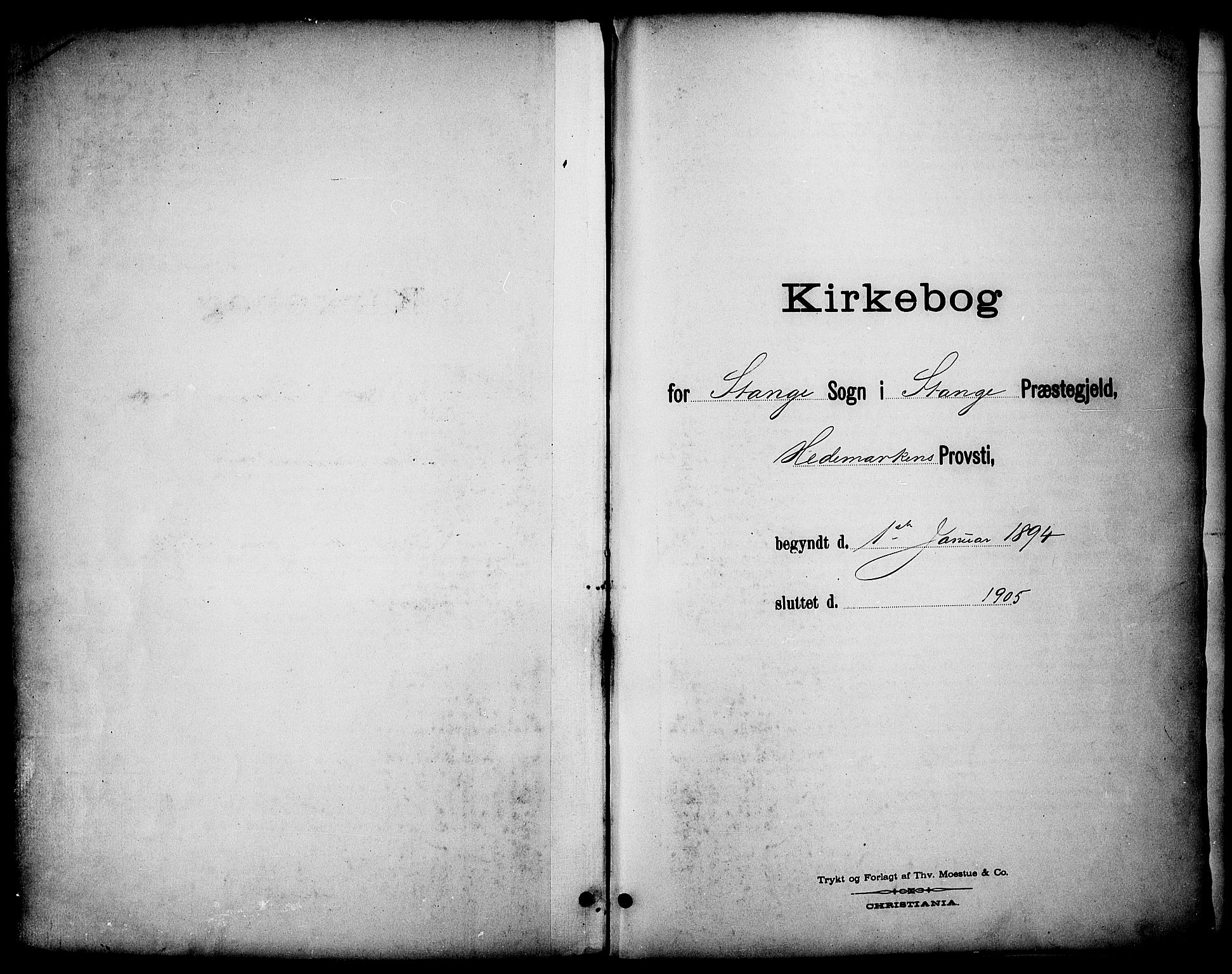 Stange prestekontor, SAH/PREST-002/K/L0020: Parish register (official) no. 20, 1894-1905
