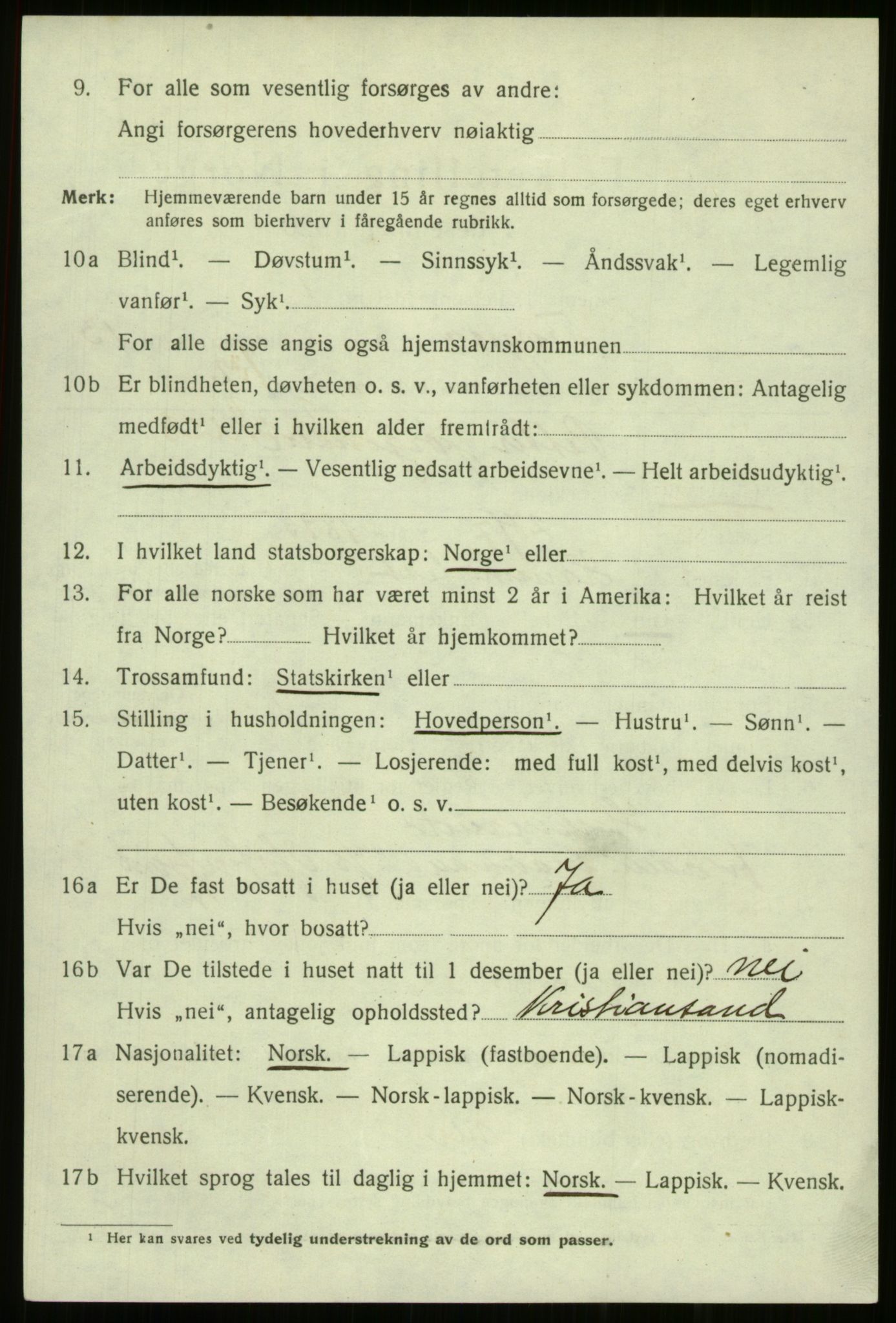 SATØ, 1920 census for Tromsø, 1920, p. 25158