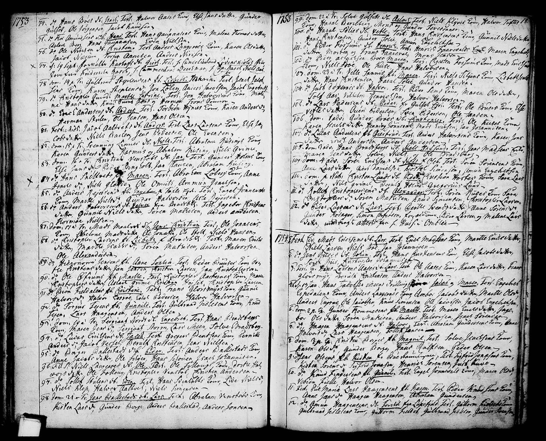 Gjerpen kirkebøker, SAKO/A-265/F/Fa/L0002: Parish register (official) no. I 2, 1747-1795, p. 18