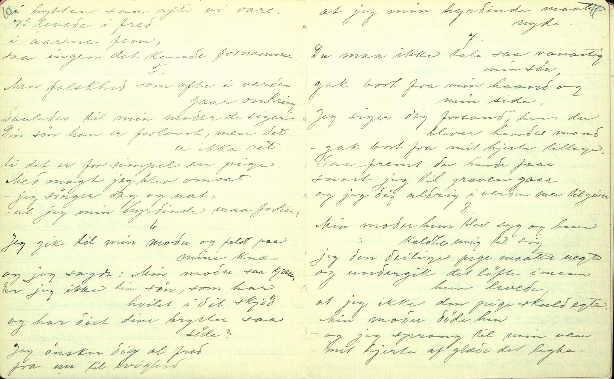 Rikard Berge, TEMU/TGM-A-1003/F/L0001/0022: 001-030 Innholdslister / 18. Plebei-visur (Laagfolkeleg poesi, skilingsdikt), 1902, p. 10-11