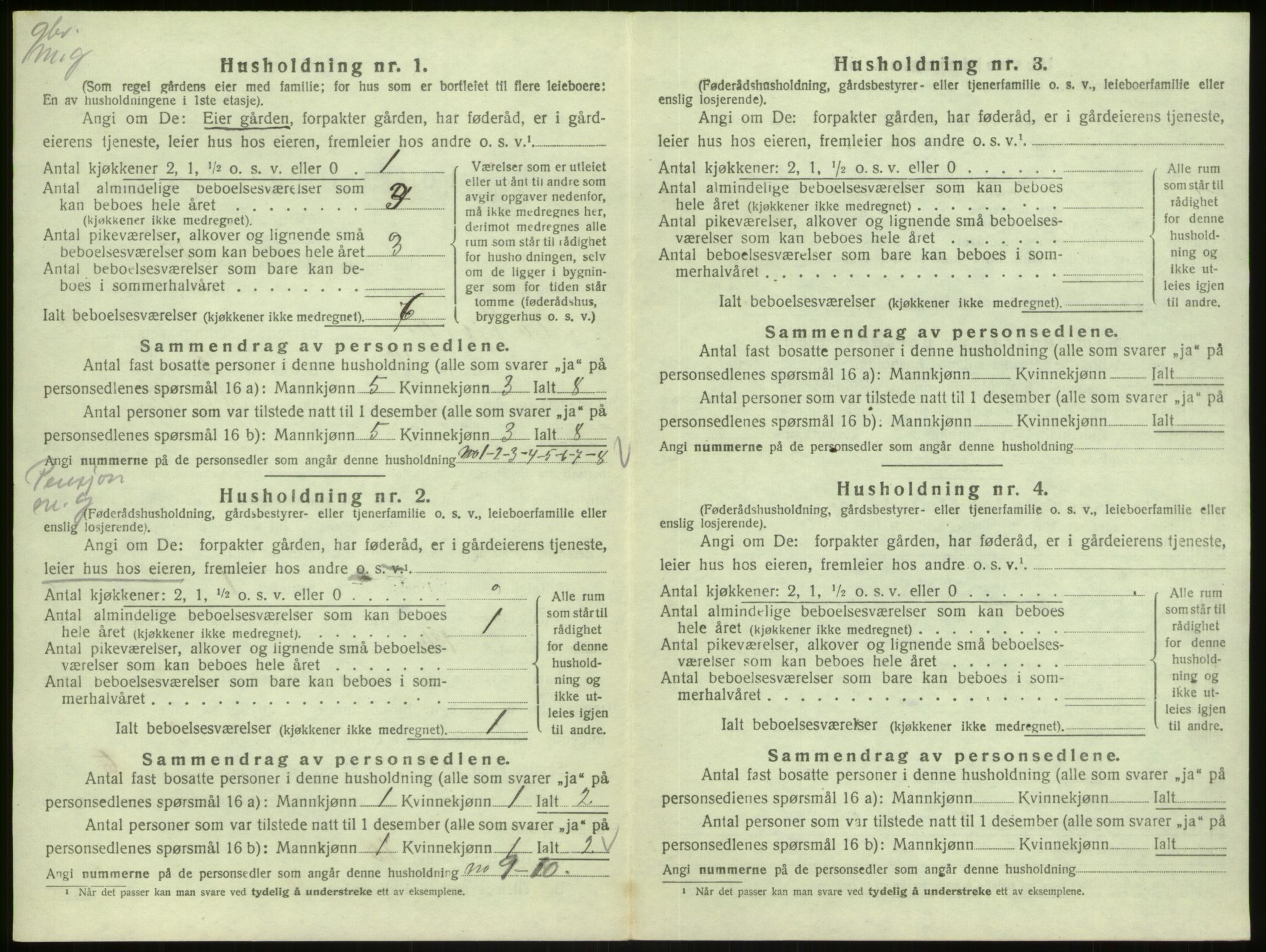 SAB, 1920 census for Masfjorden, 1920, p. 606