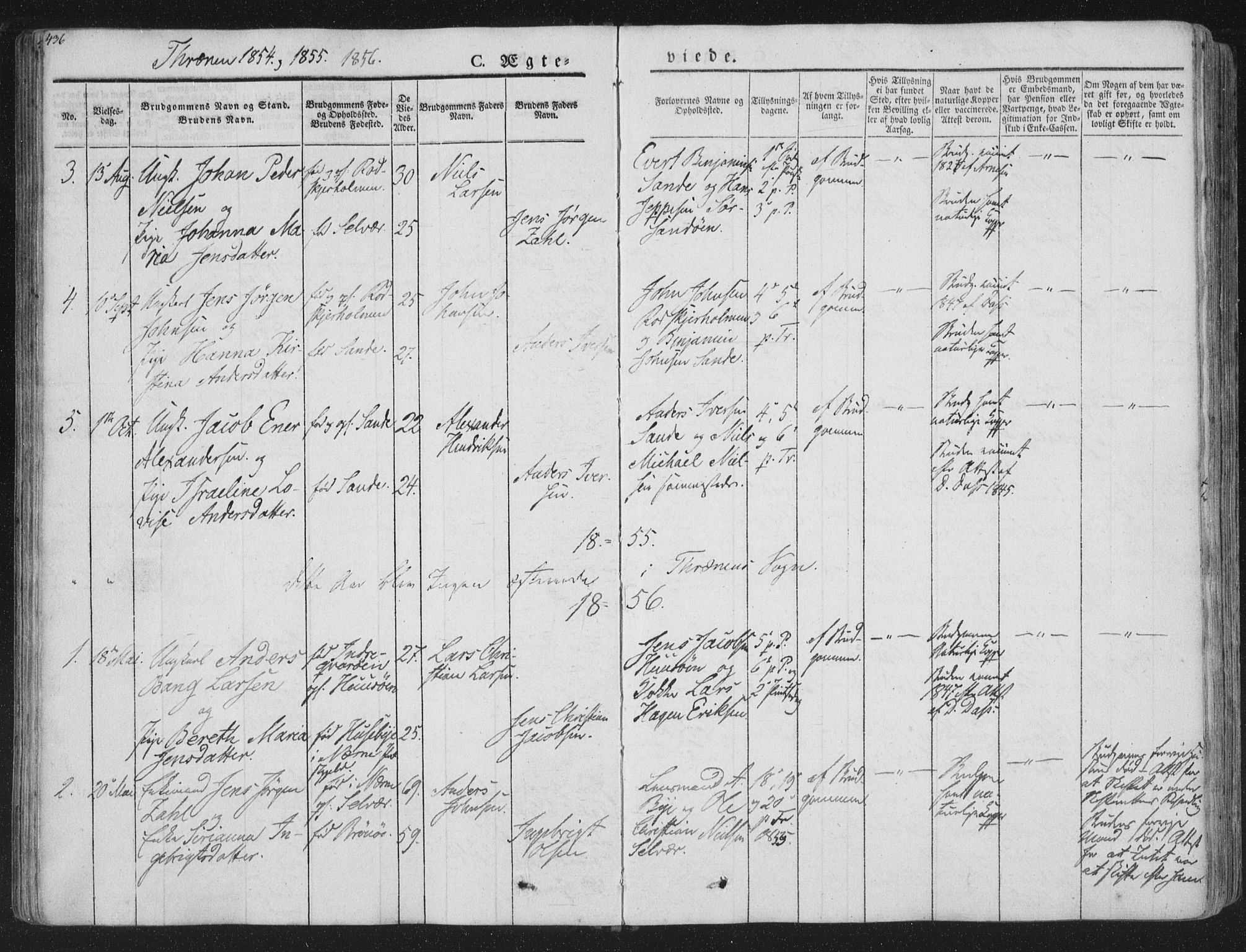 Ministerialprotokoller, klokkerbøker og fødselsregistre - Nordland, AV/SAT-A-1459/839/L0566: Parish register (official) no. 839A03, 1825-1862, p. 436