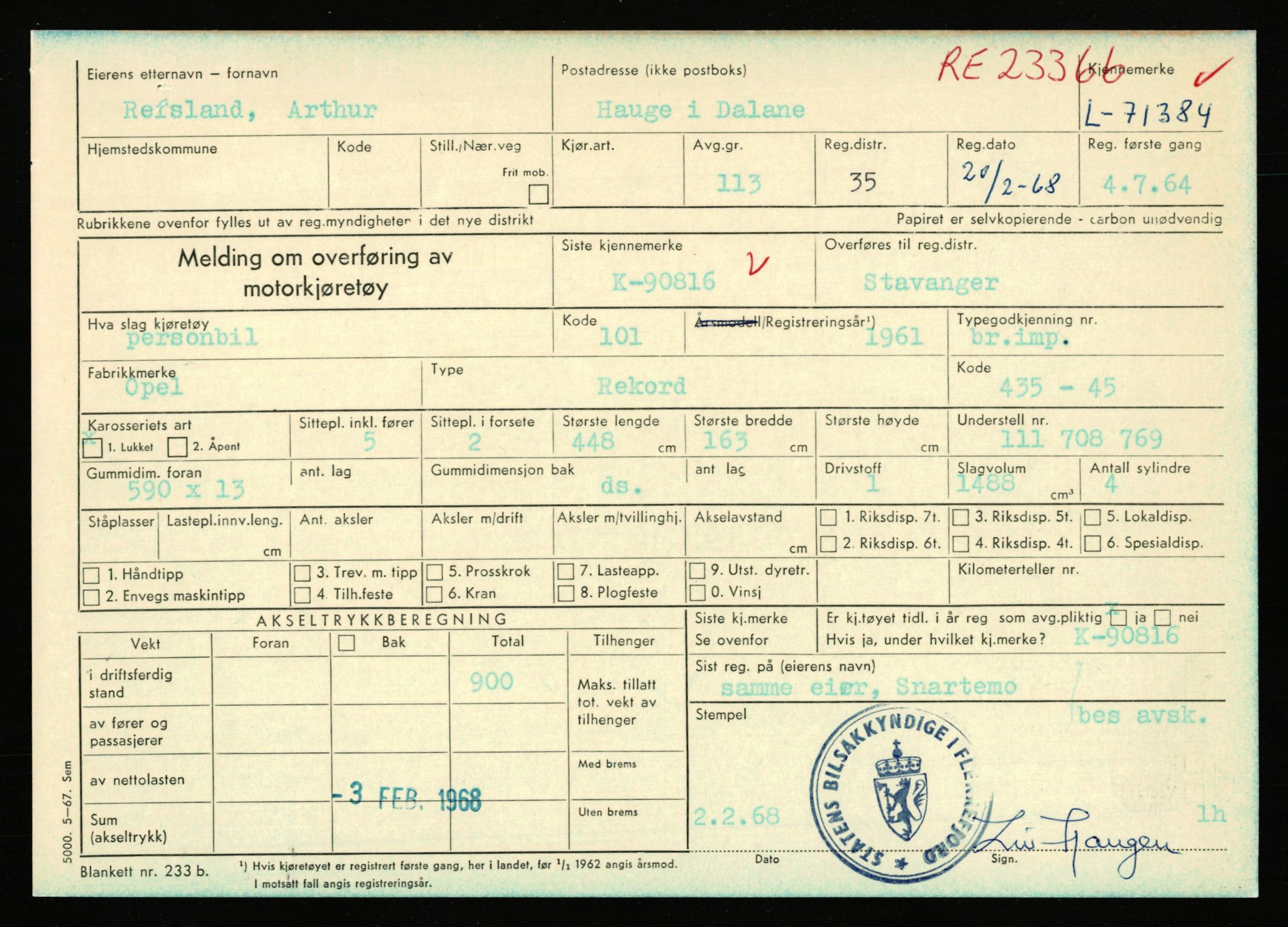 Stavanger trafikkstasjon, AV/SAST-A-101942/0/F/L0066: L-68000 - L-71599, 1930-1971, p. 2265