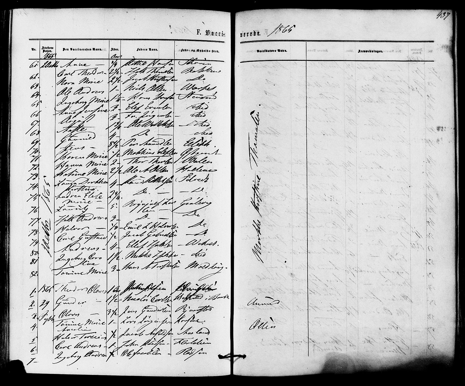 Solum kirkebøker, AV/SAKO-A-306/F/Fa/L0008: Parish register (official) no. I 8, 1865-1876, p. 437