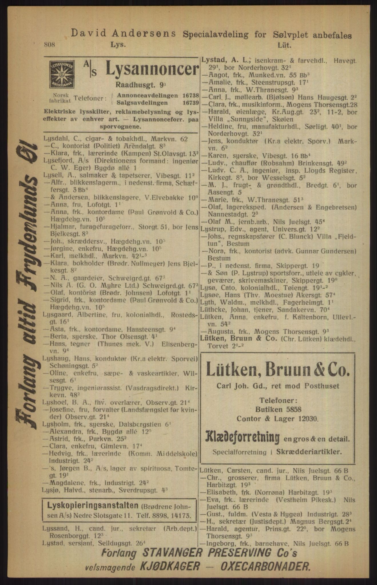 Kristiania/Oslo adressebok, PUBL/-, 1915, p. 808