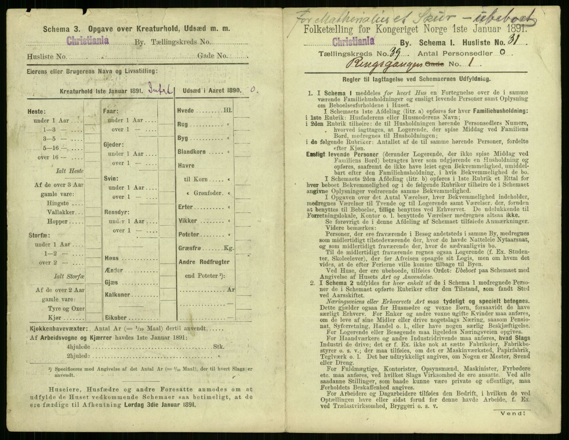 RA, 1891 census for 0301 Kristiania, 1891, p. 21947