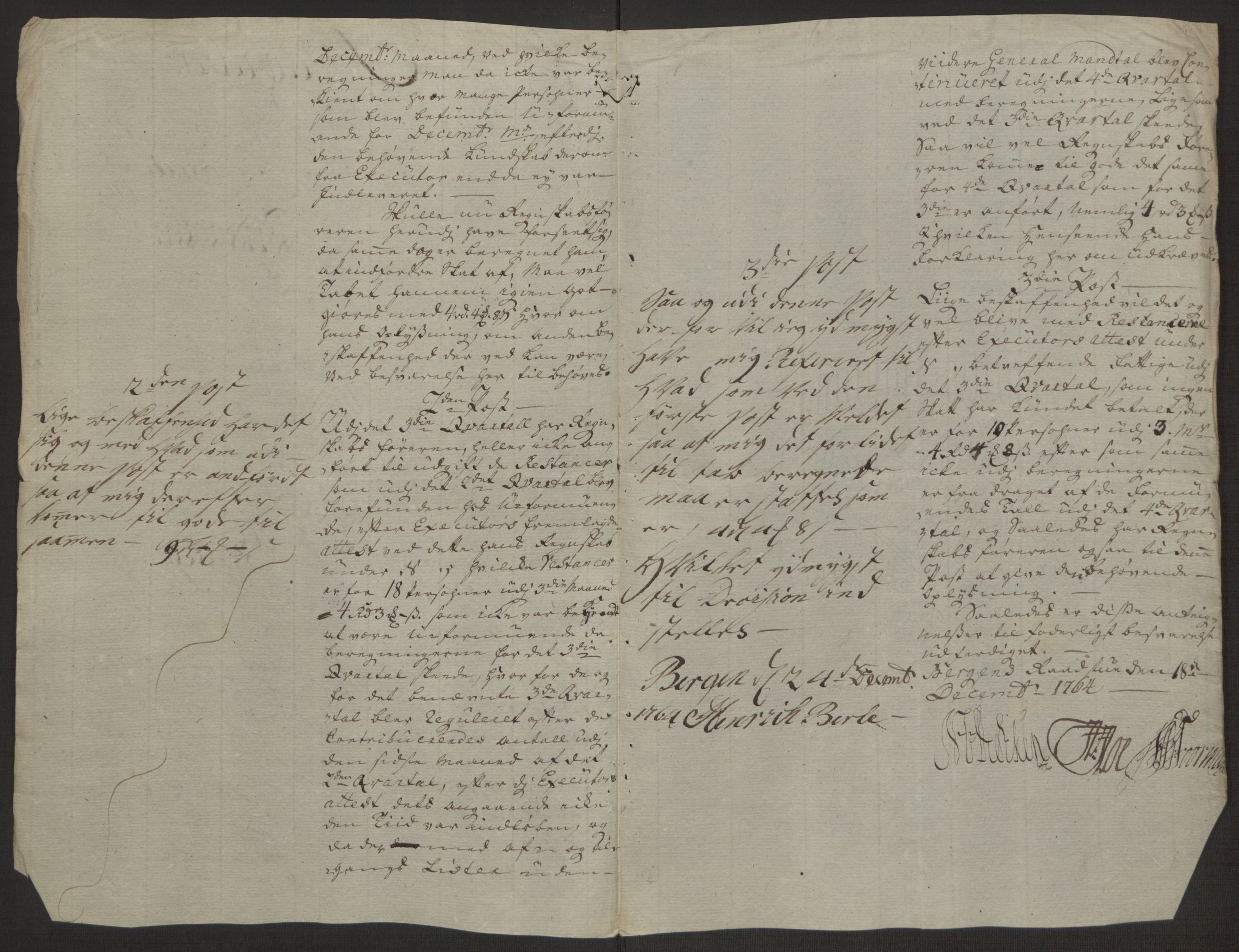 Rentekammeret inntil 1814, Reviderte regnskaper, Byregnskaper, RA/EA-4066/R/Rp/L0366/0001: [P20] Kontribusjonsregnskap / Ekstraskatt, 1763, p. 243