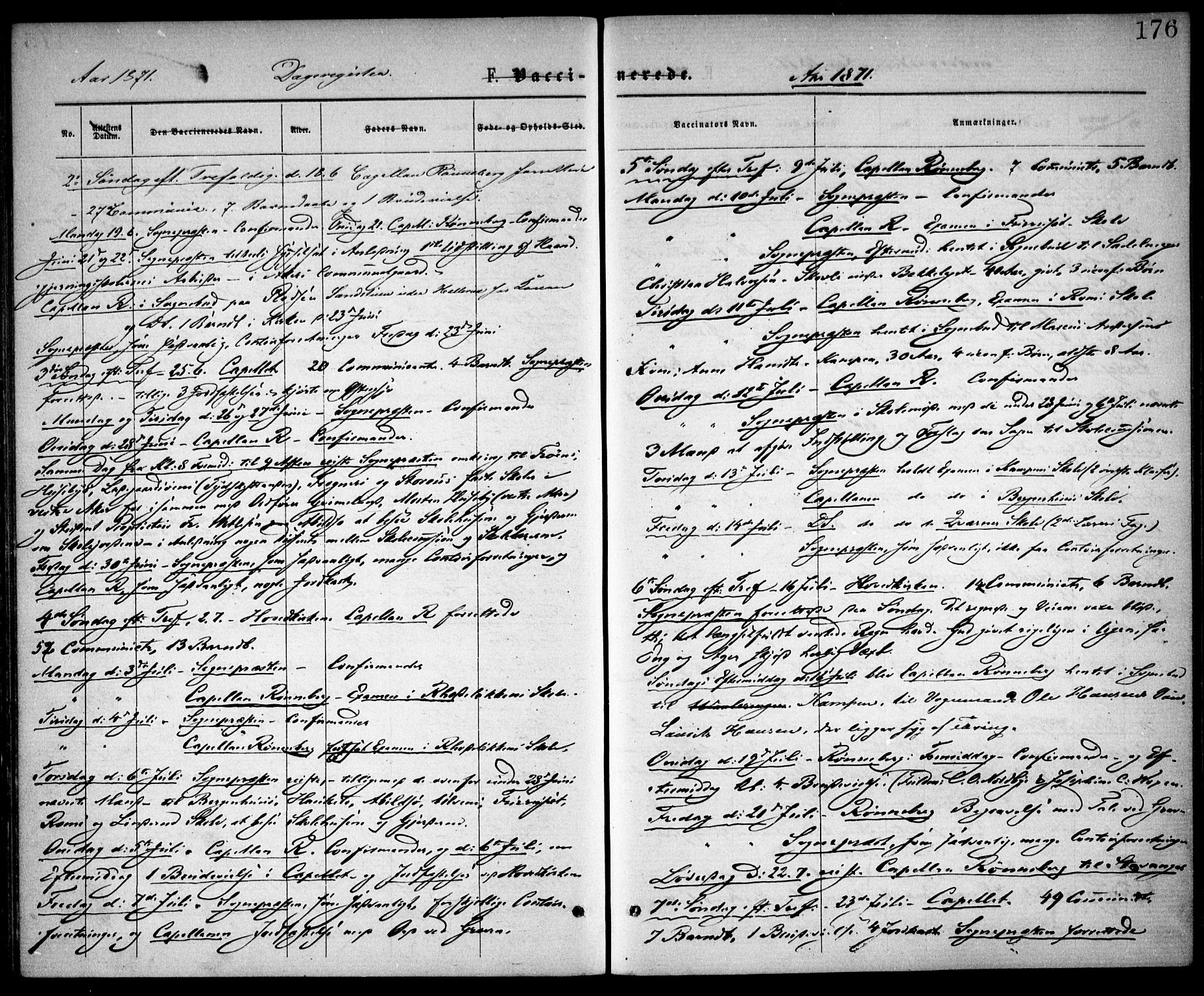 Østre Aker prestekontor Kirkebøker, AV/SAO-A-10840/F/Fa/L0002: Parish register (official) no. I 2, 1861-1878, p. 176