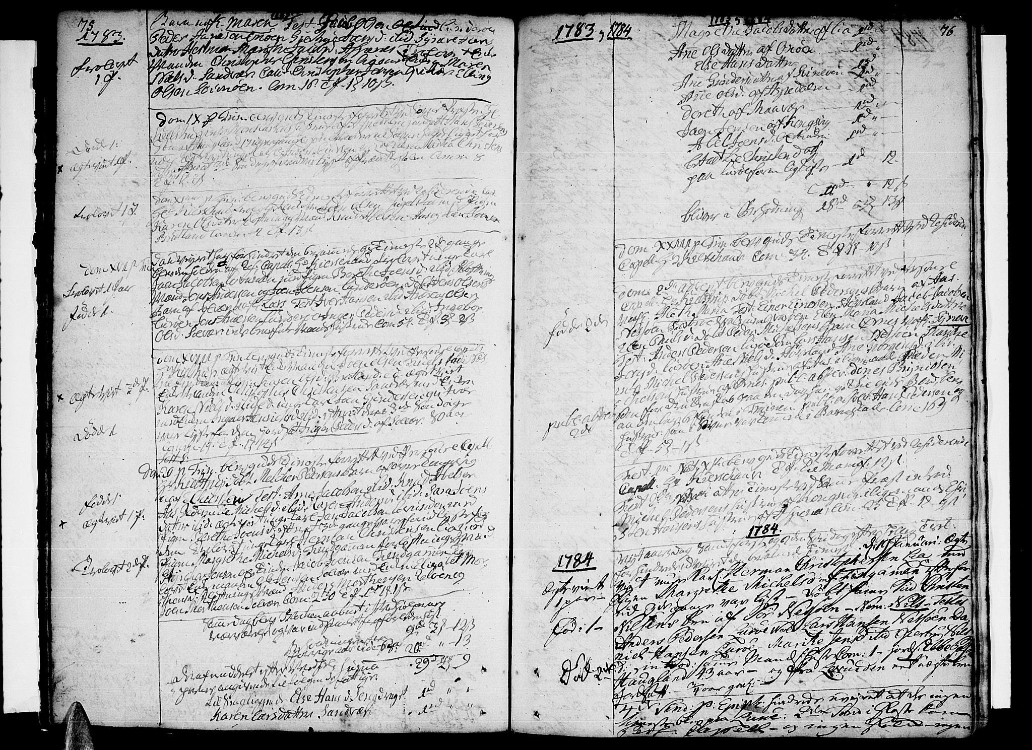 Ministerialprotokoller, klokkerbøker og fødselsregistre - Nordland, SAT/A-1459/839/L0563: Parish register (official) no. 839A01 /1, 1767-1824, p. 75-76
