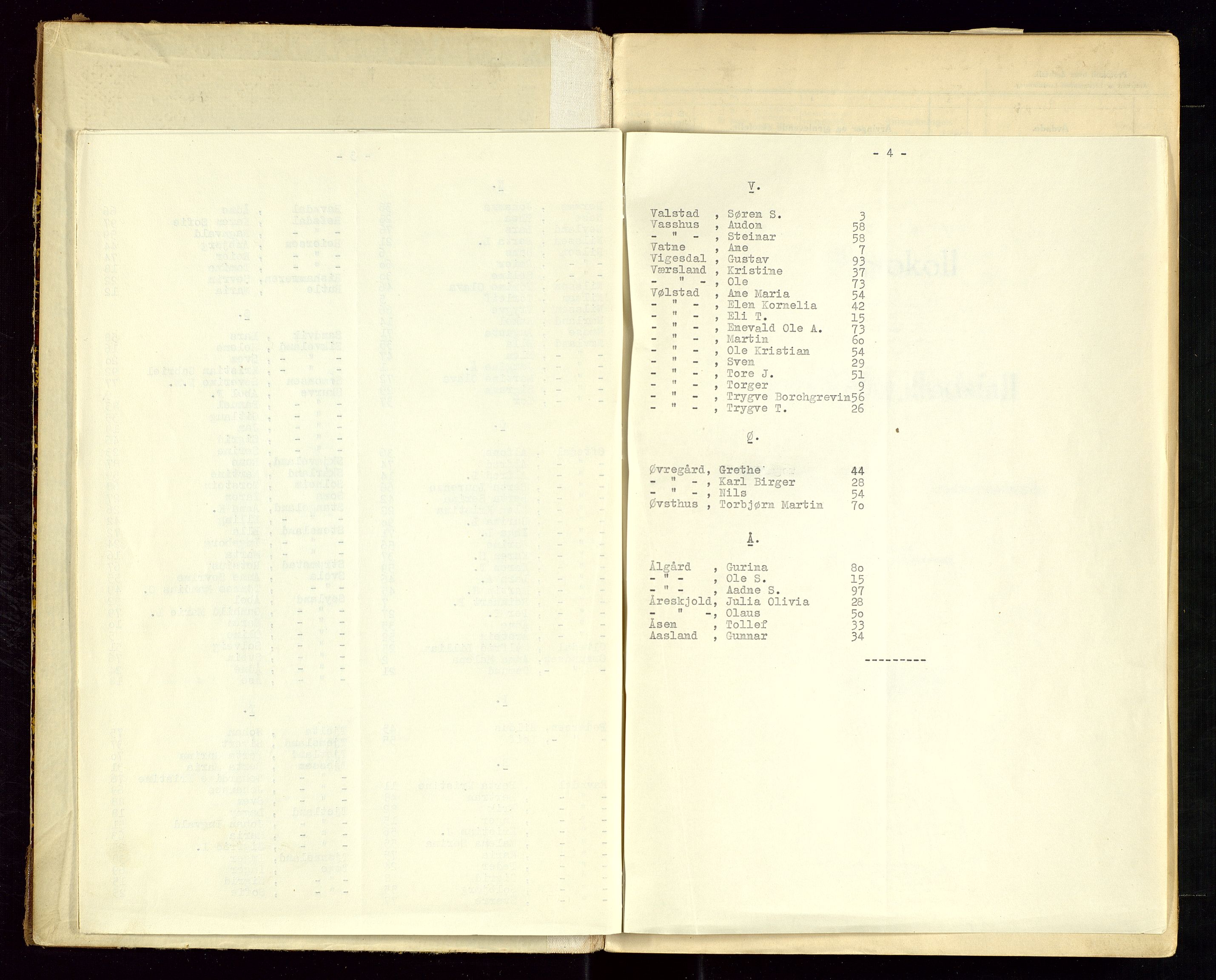 Gjesdal lensmannskontor, AV/SAST-A-100441/Gga/L0003: Dødsfallprotokoll, 1933-1952