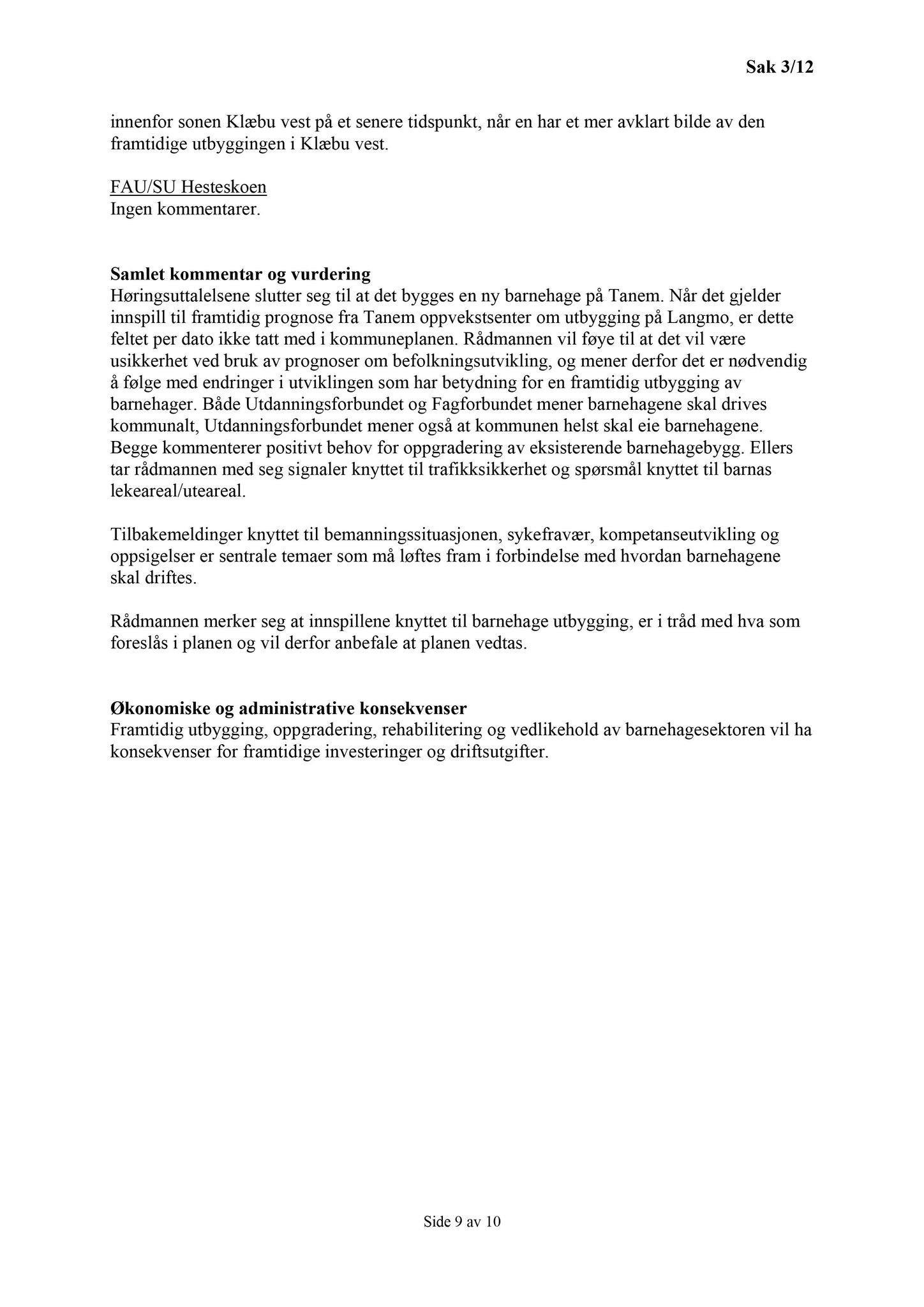 Klæbu Kommune, TRKO/KK/04-UO/L003: Utvalg for oppvekst - Møtedokumenter, 2012, p. 10