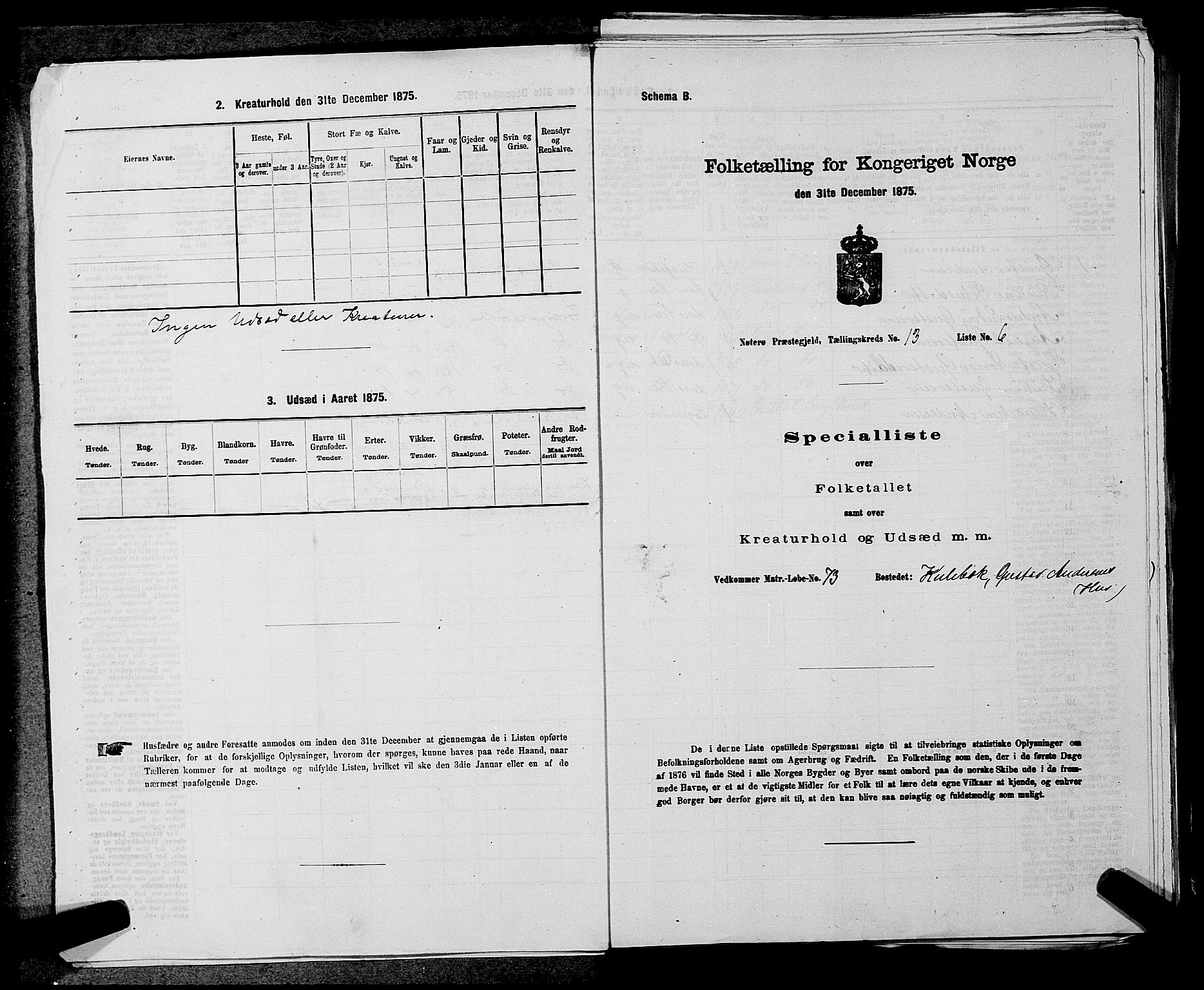 SAKO, 1875 census for 0722P Nøtterøy, 1875, p. 2857