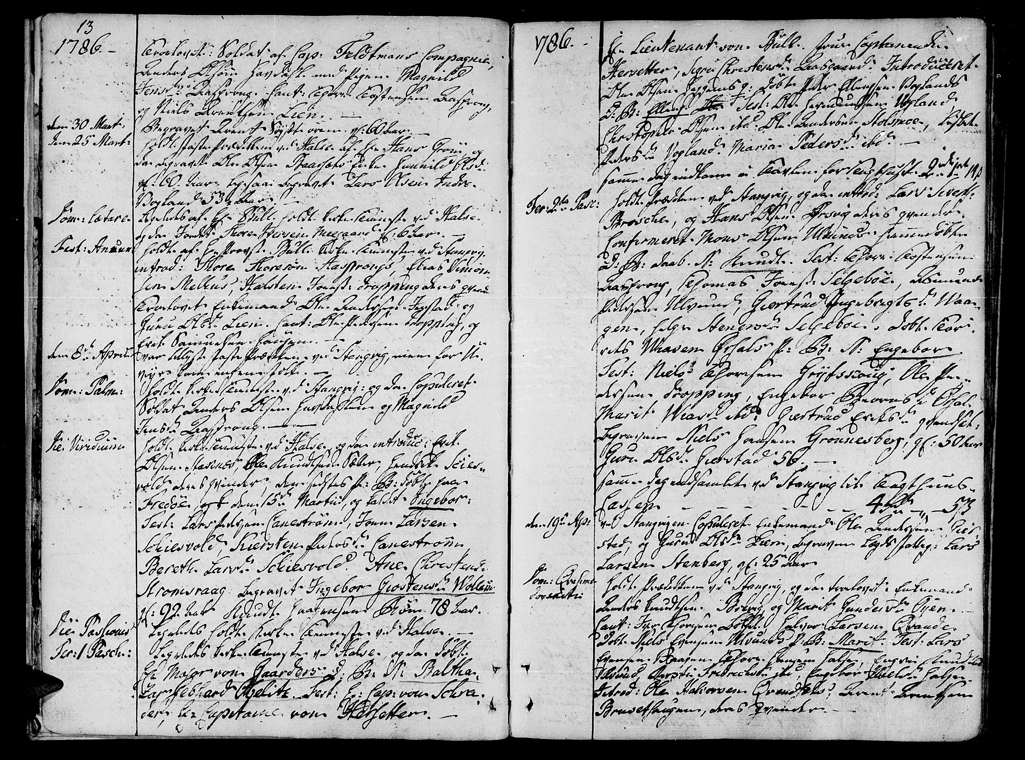 Ministerialprotokoller, klokkerbøker og fødselsregistre - Møre og Romsdal, SAT/A-1454/592/L1022: Parish register (official) no. 592A01, 1784-1819, p. 13